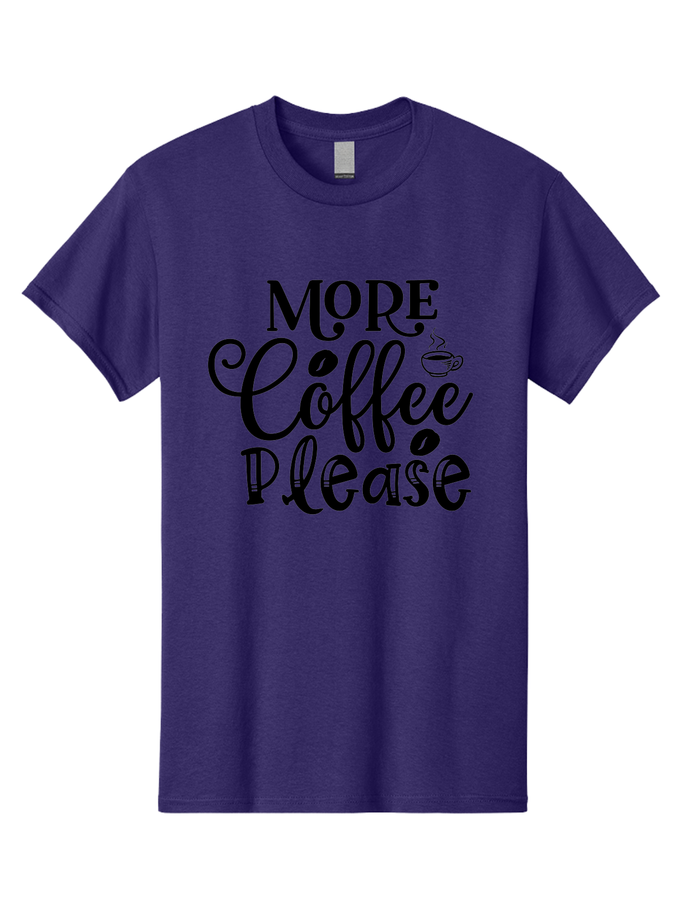 More Coffee Please Men'S Graphic Tee, 100% Cotton, Comfortable Casual Summer Wear, Machine Washable, Coffee Lover, Coffee Break, Coffee Time, Caffeine Fix, Morning Motivation, Coffee Quote, Cup Of Coffee, Coffee Art Aae509 13