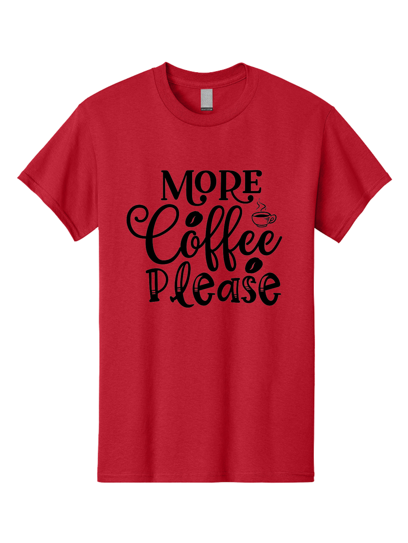 More Coffee Please Men'S Graphic Tee, 100% Cotton, Comfortable Casual Summer Wear, Machine Washable, Coffee Lover, Coffee Break, Coffee Time, Caffeine Fix, Morning Motivation, Coffee Quote, Cup Of Coffee, Coffee Art Aae509 11