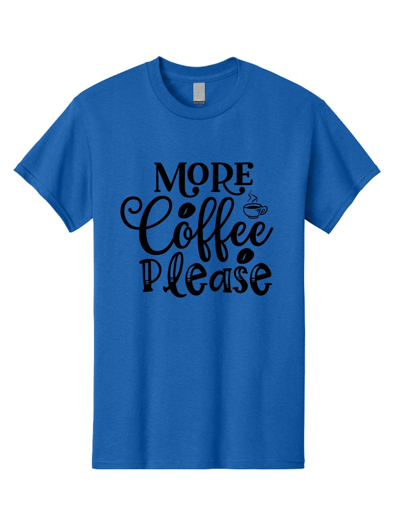 More Coffee Please Men'S Graphic Tee, 100% Cotton, Comfortable Casual Summer Wear, Machine Washable, Coffee Lover, Coffee Break, Coffee Time, Caffeine Fix, Morning Motivation, Coffee Quote, Cup Of Coffee, Coffee Art Aae509 15