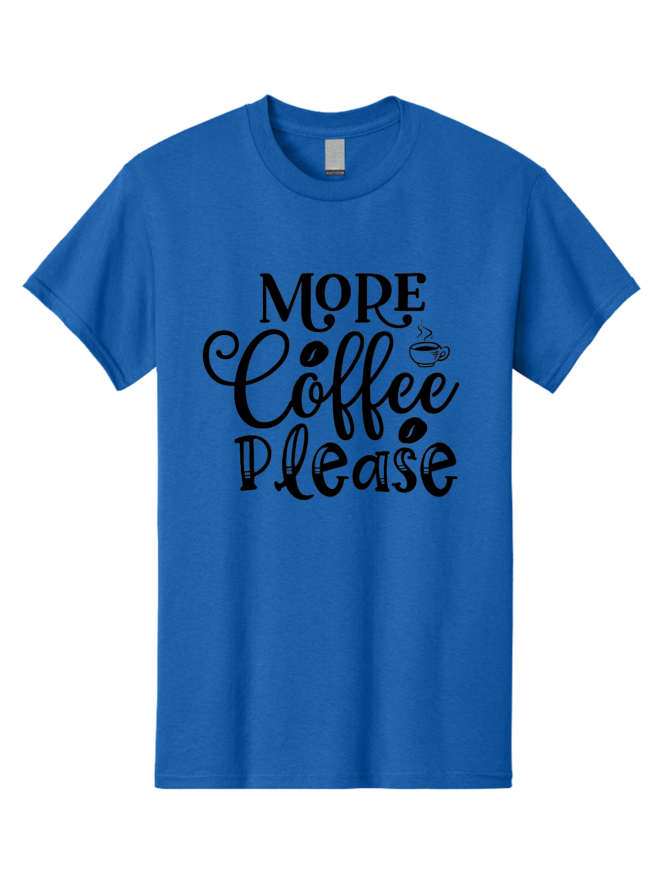 More Coffee Please Men'S Graphic Tee, 100% Cotton, Comfortable Casual Summer Wear, Machine Washable, Coffee Lover, Coffee Break, Coffee Time, Caffeine Fix, Morning Motivation, Coffee Quote, Cup Of Coffee, Coffee Art Aae509 21