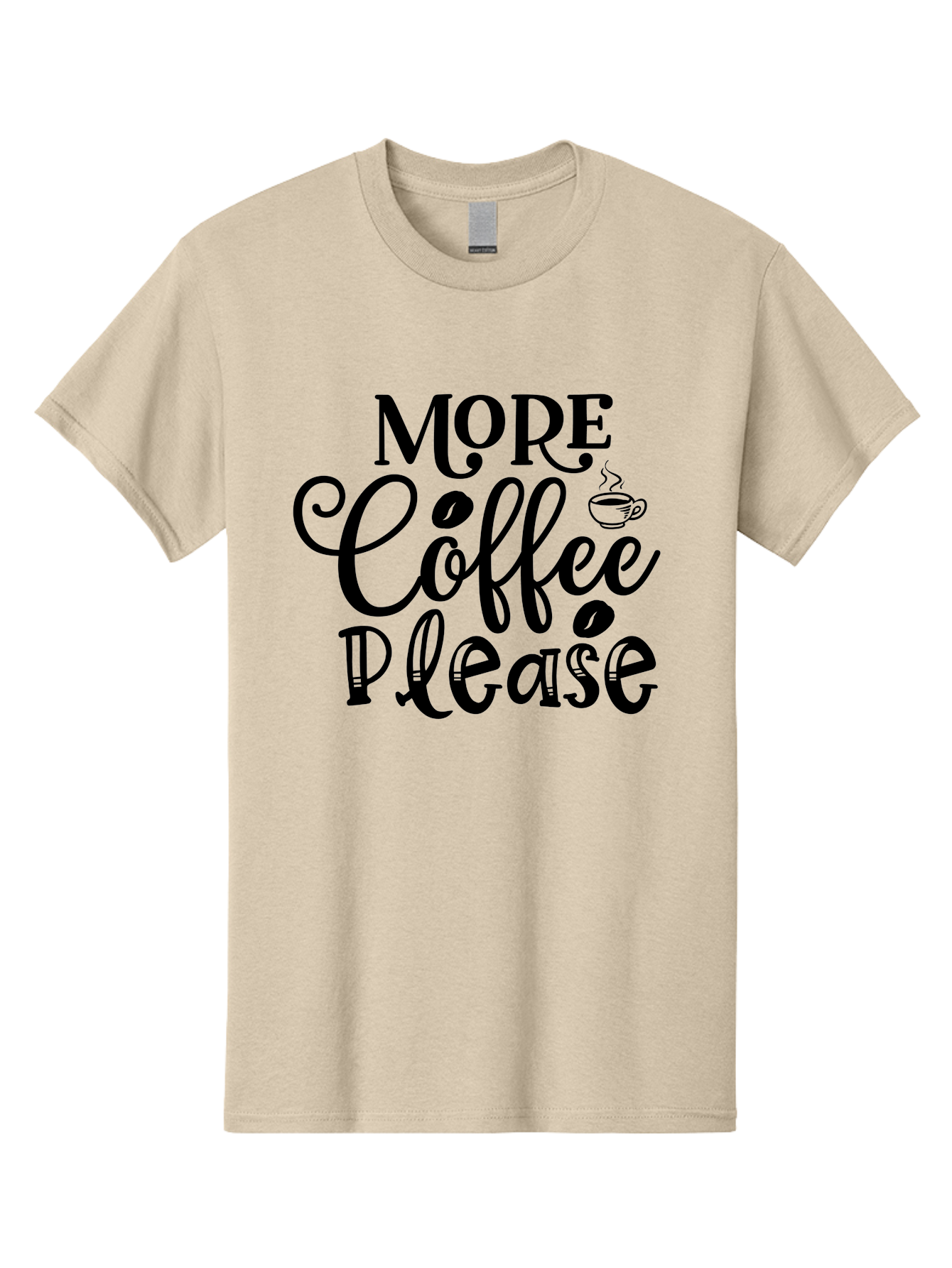 More Coffee Please Men'S Graphic Tee, 100% Cotton, Comfortable Casual Summer Wear, Machine Washable, Coffee Lover, Coffee Break, Coffee Time, Caffeine Fix, Morning Motivation, Coffee Quote, Cup Of Coffee, Coffee Art Aae509 3