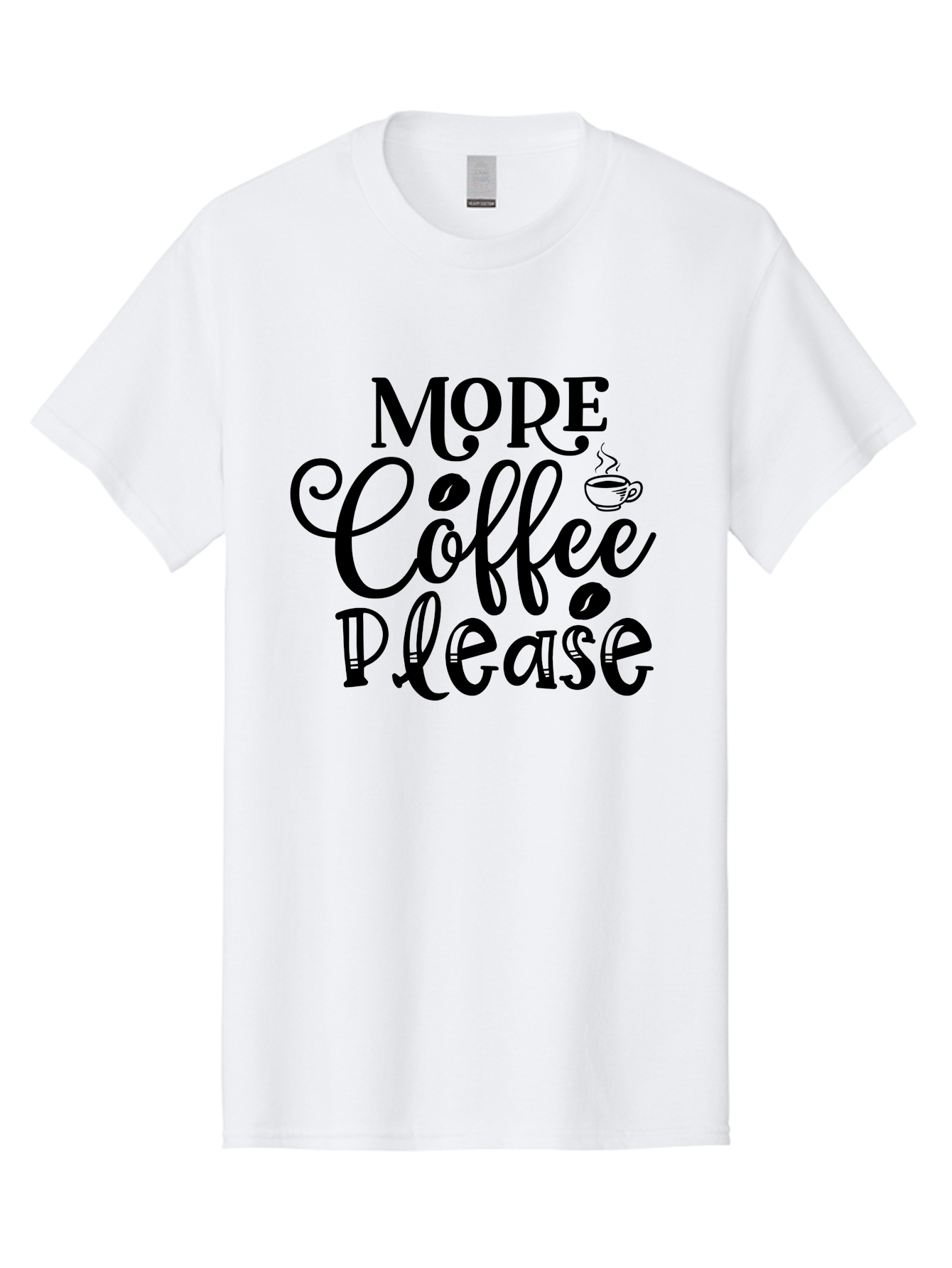 More Coffee Please Men'S Graphic Tee, 100% Cotton, Comfortable Casual Summer Wear, Machine Washable, Coffee Lover, Coffee Break, Coffee Time, Caffeine Fix, Morning Motivation, Coffee Quote, Cup Of Coffee, Coffee Art Aae509 5
