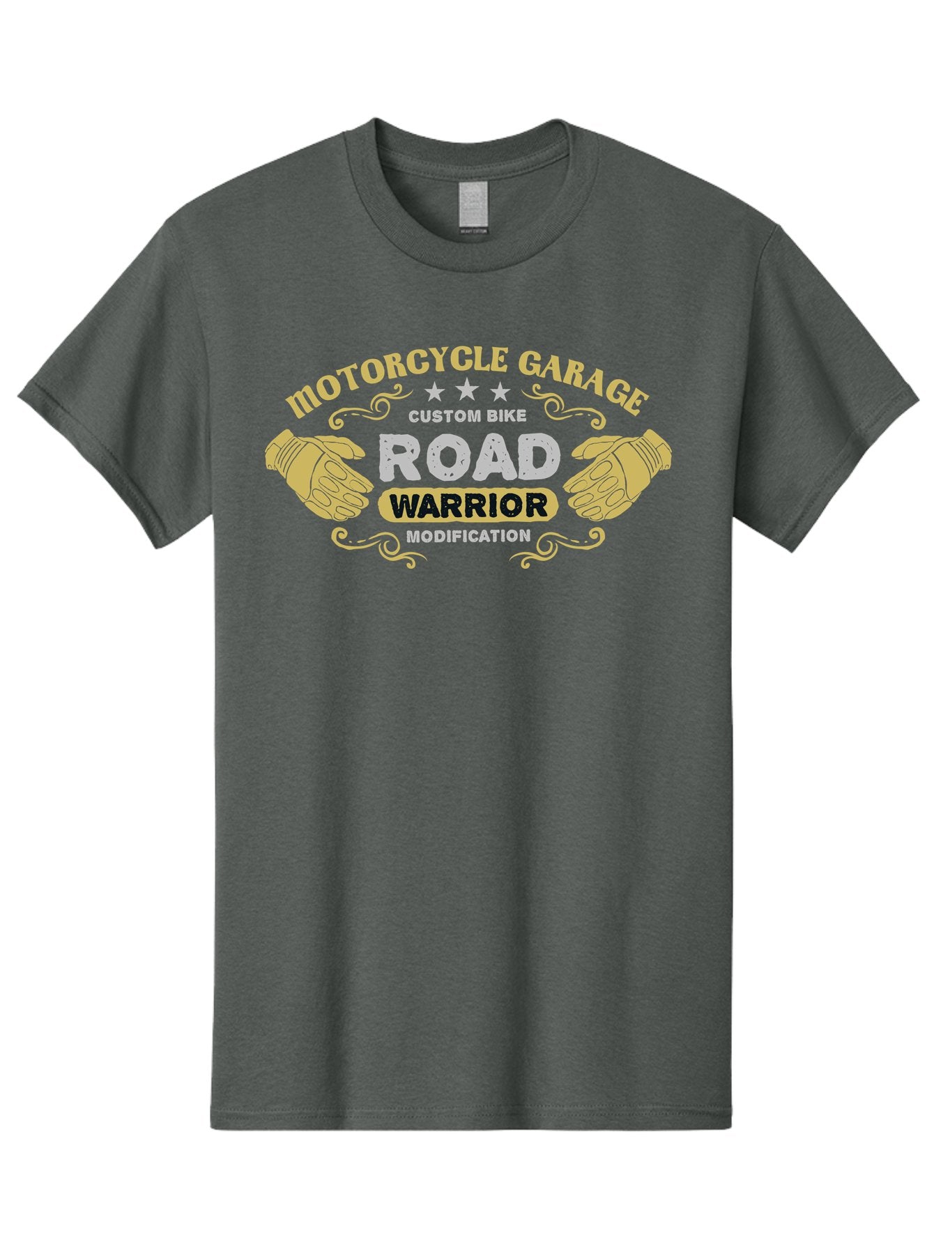 Motorcycle Garage Men'S Graphic Tee, 100% Cotton, Comfortable Casual Summer Wear, Machine Washable, Motorcycle Garage, Custom Bike Modification, Road Warrior, Biker Culture, Motorcycle Customization, Bike Modification, Custom Motorcycles Aae510