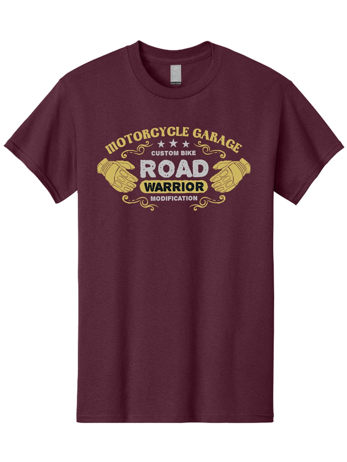 Motorcycle Garage Men'S Graphic Tee, 100% Cotton, Comfortable Casual Summer Wear, Machine Washable, Motorcycle Garage, Custom Bike Modification, Road Warrior, Biker Culture, Motorcycle Customization, Bike Modification, Custom Motorcycles Aae510 4