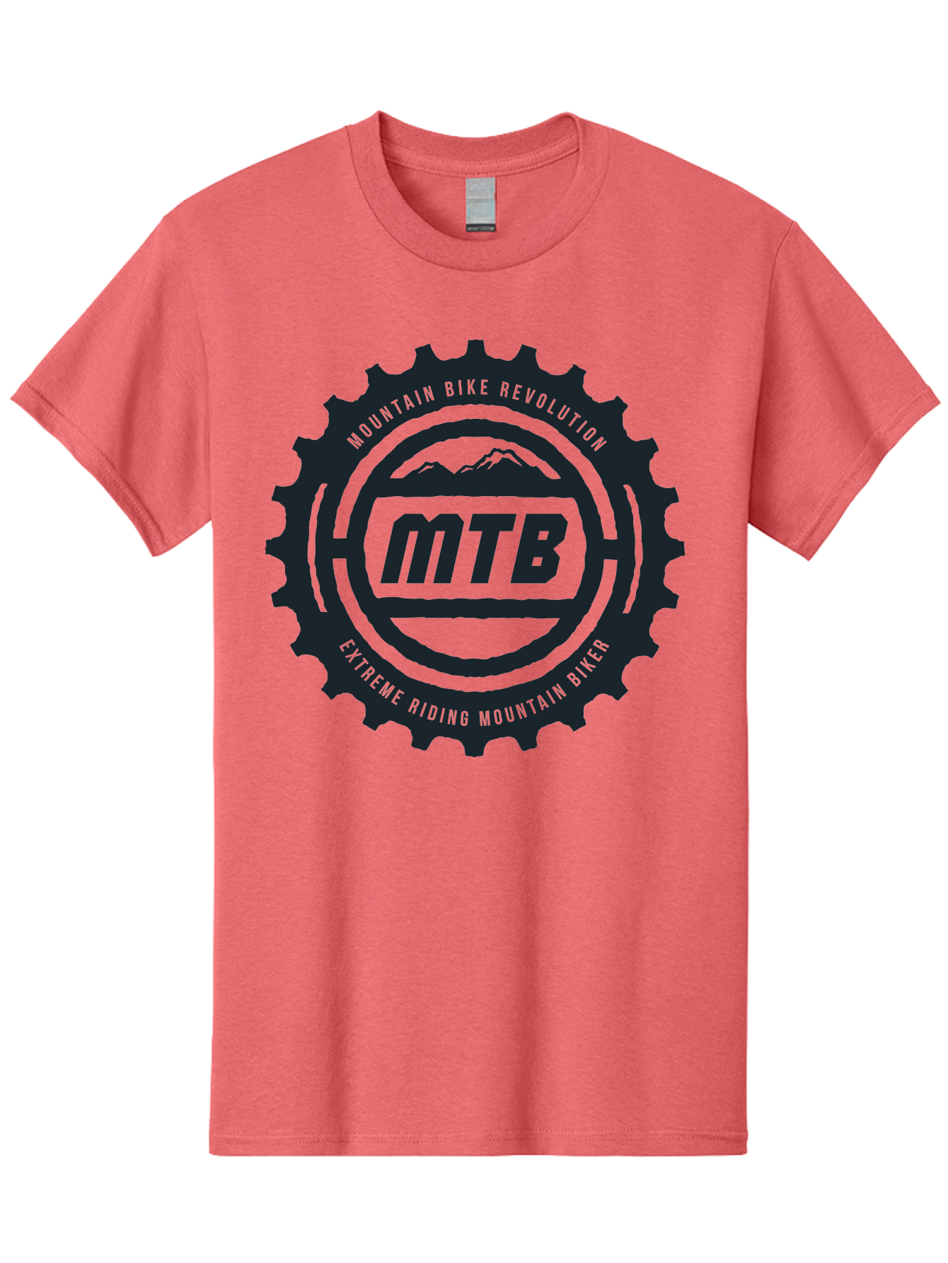 Mountain Bike Men'S Graphic Tee, 100% Cotton, Comfortable Casual Summer Wear, Machine Washable, Mountain Bike Revolution, Extreme Riding, Mountain Biking, Mtb, Cycling Gear, Adventure Sports, Outdoor Enthusiasts, Action-Packed, Thrill-Seeking, Aae511
