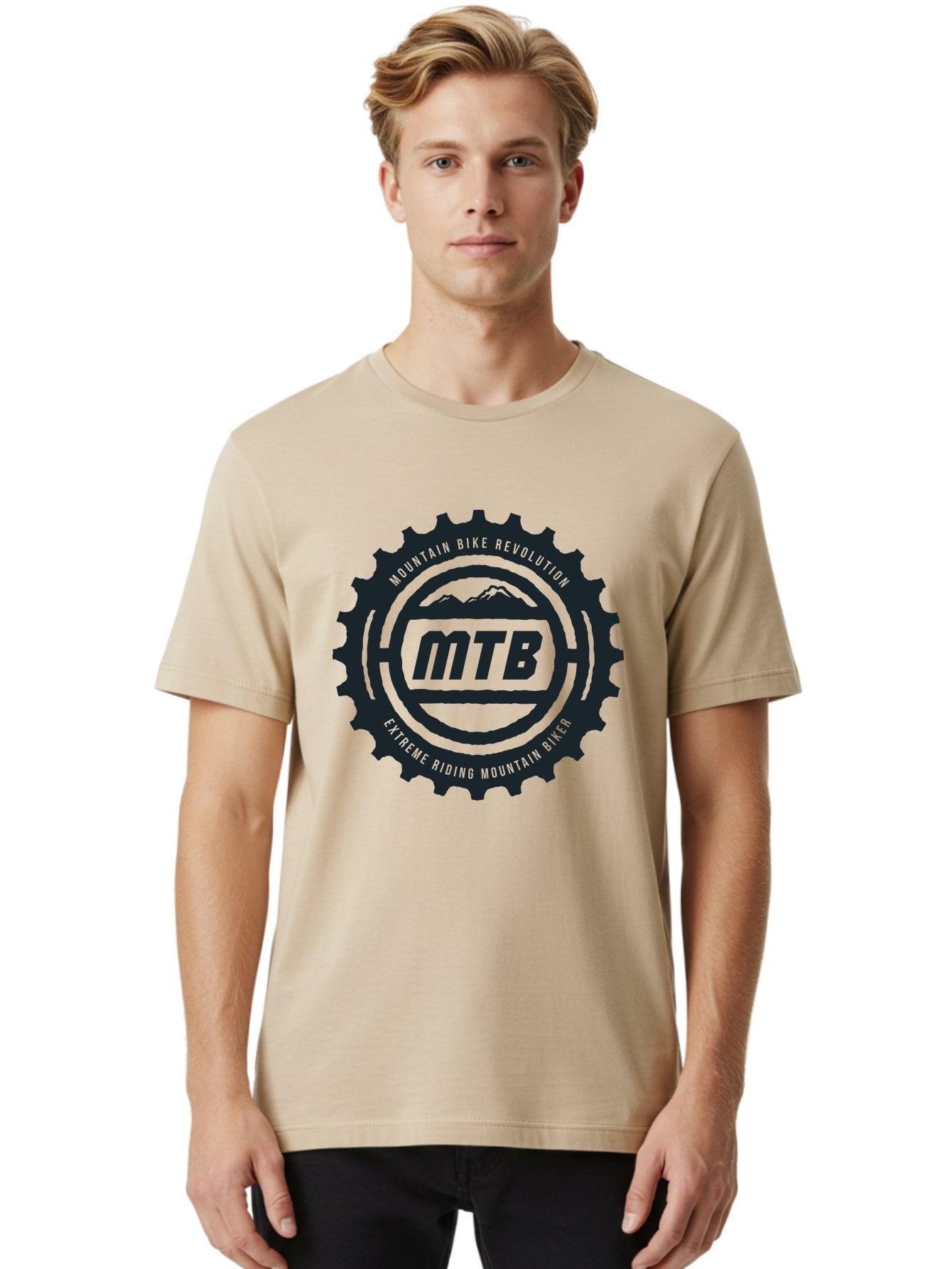 Mountain Bike Men'S Graphic Tee, 100% Cotton, Comfortable Casual Summer Wear, Machine Washable, Mountain Bike Revolution, Extreme Riding, Mountain Biking, Mtb, Cycling Gear, Adventure Sports, Outdoor Enthusiasts, Action-Packed, Thrill-Seeking, Aae511 19