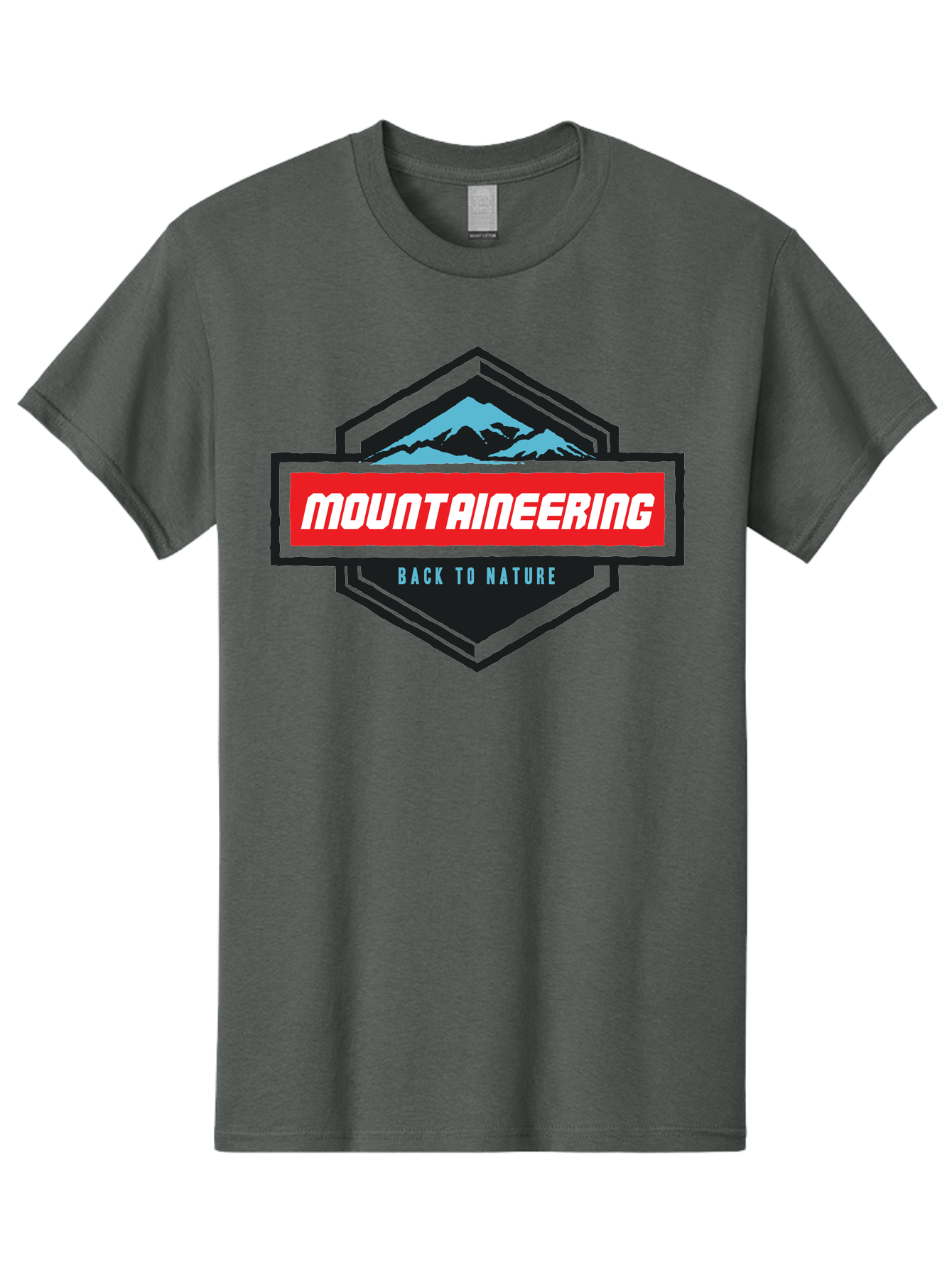 Mountaineering Men'S Graphic Tee, 100% Cotton, Comfortable Casual Summer Wear, Machine Washable, Mountain Landscape, Outdoor Adventures, Nature Escapes, Mountaineering Gear, Hiking Trails, Wilderness Exploration, Outdoor Recreation, Aae512