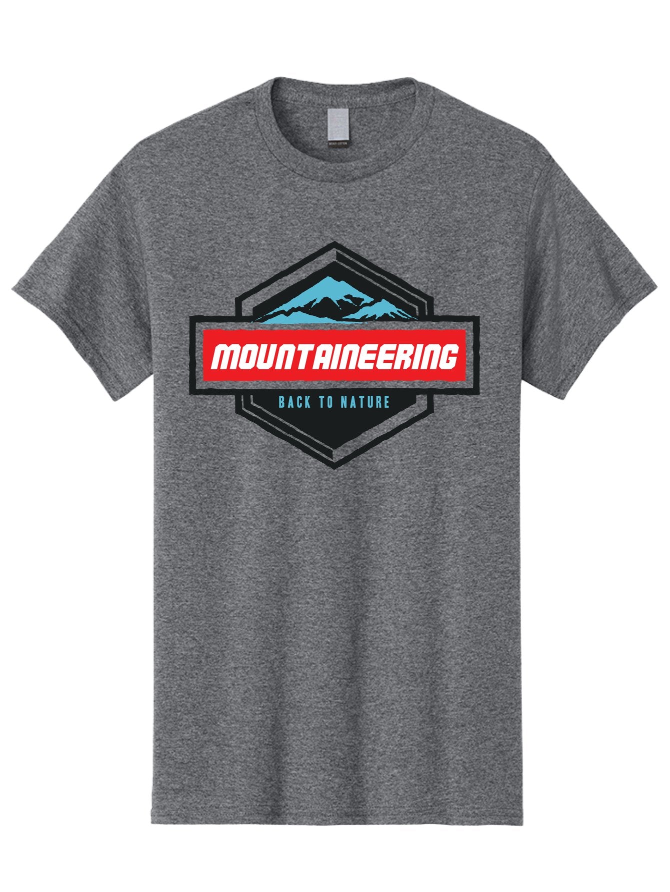 Mountaineering Men'S Graphic Tee, 100% Cotton, Comfortable Casual Summer Wear, Machine Washable, Mountain Landscape, Outdoor Adventures, Nature Escapes, Mountaineering Gear, Hiking Trails, Wilderness Exploration, Outdoor Recreation, Aae512