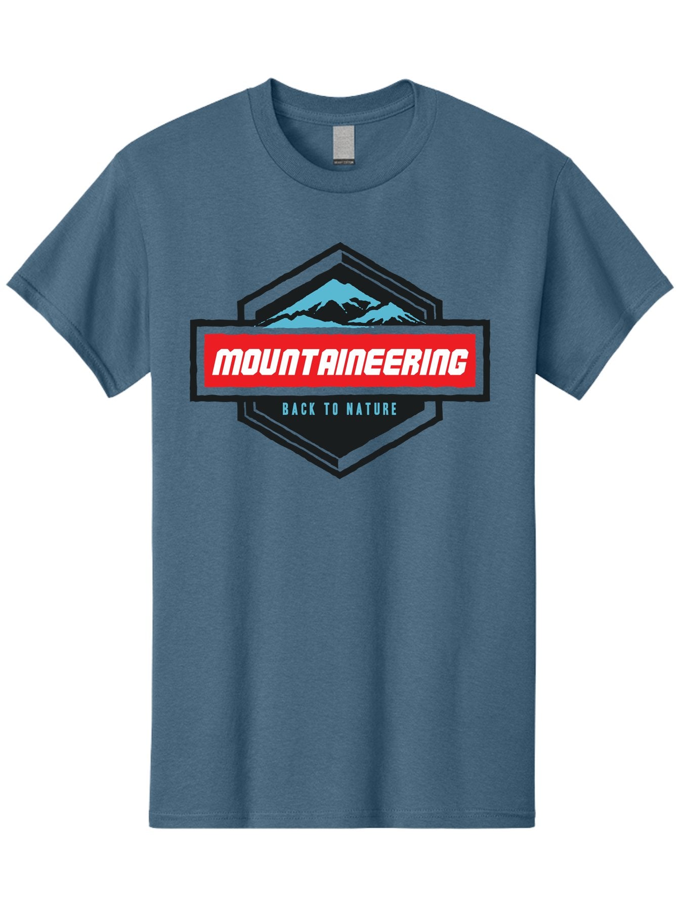 Mountaineering Men'S Graphic Tee, 100% Cotton, Comfortable Casual Summer Wear, Machine Washable, Mountain Landscape, Outdoor Adventures, Nature Escapes, Mountaineering Gear, Hiking Trails, Wilderness Exploration, Outdoor Recreation, Aae512 12
