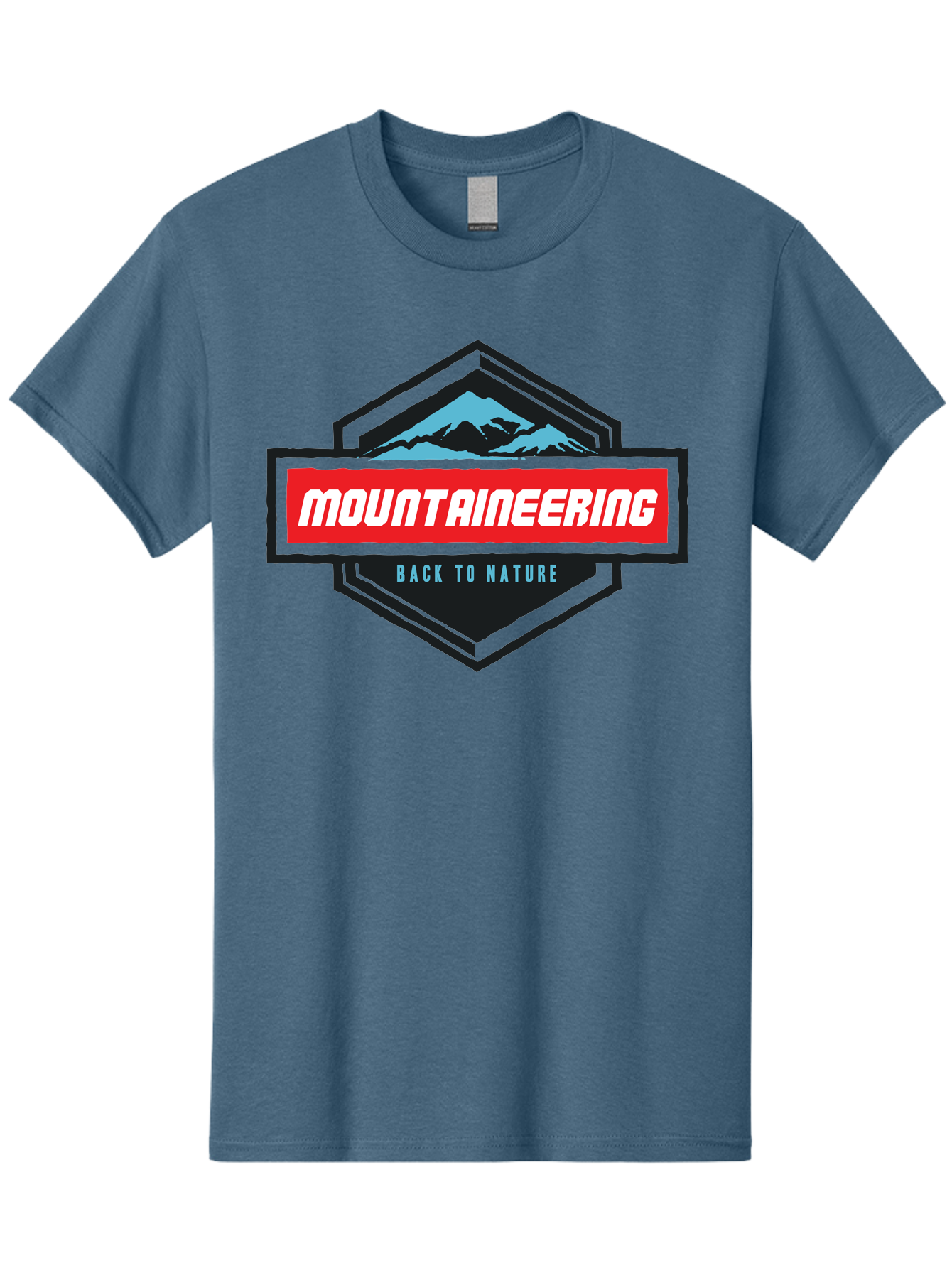 Mountaineering Men'S Graphic Tee, 100% Cotton, Comfortable Casual Summer Wear, Machine Washable, Mountain Landscape, Outdoor Adventures, Nature Escapes, Mountaineering Gear, Hiking Trails, Wilderness Exploration, Outdoor Recreation, Aae512 25
