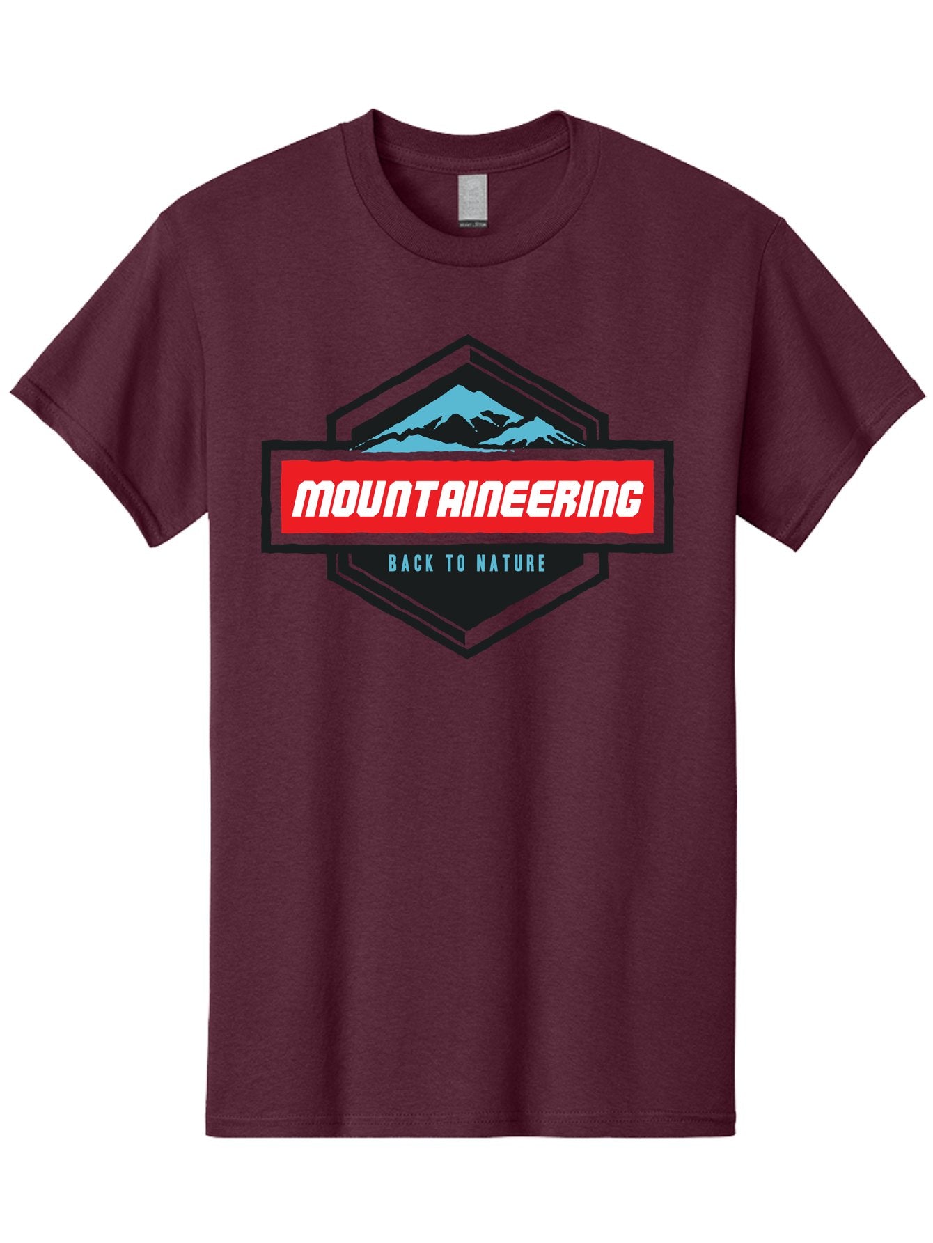 Mountaineering Men'S Graphic Tee, 100% Cotton, Comfortable Casual Summer Wear, Machine Washable, Mountain Landscape, Outdoor Adventures, Nature Escapes, Mountaineering Gear, Hiking Trails, Wilderness Exploration, Outdoor Recreation, Aae512 4