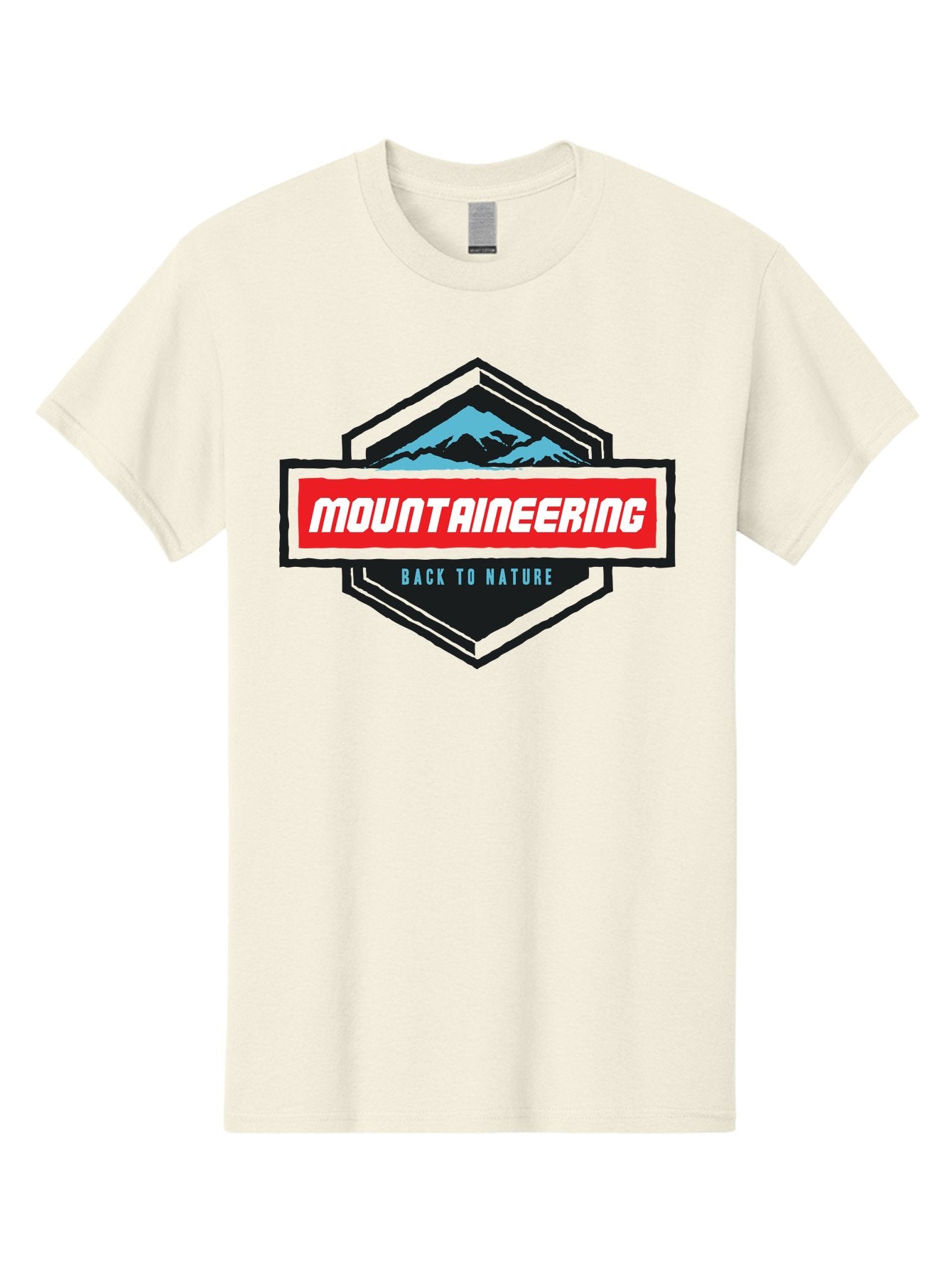 Mountaineering Men'S Graphic Tee, 100% Cotton, Comfortable Casual Summer Wear, Machine Washable, Mountain Landscape, Outdoor Adventures, Nature Escapes, Mountaineering Gear, Hiking Trails, Wilderness Exploration, Outdoor Recreation, Aae512