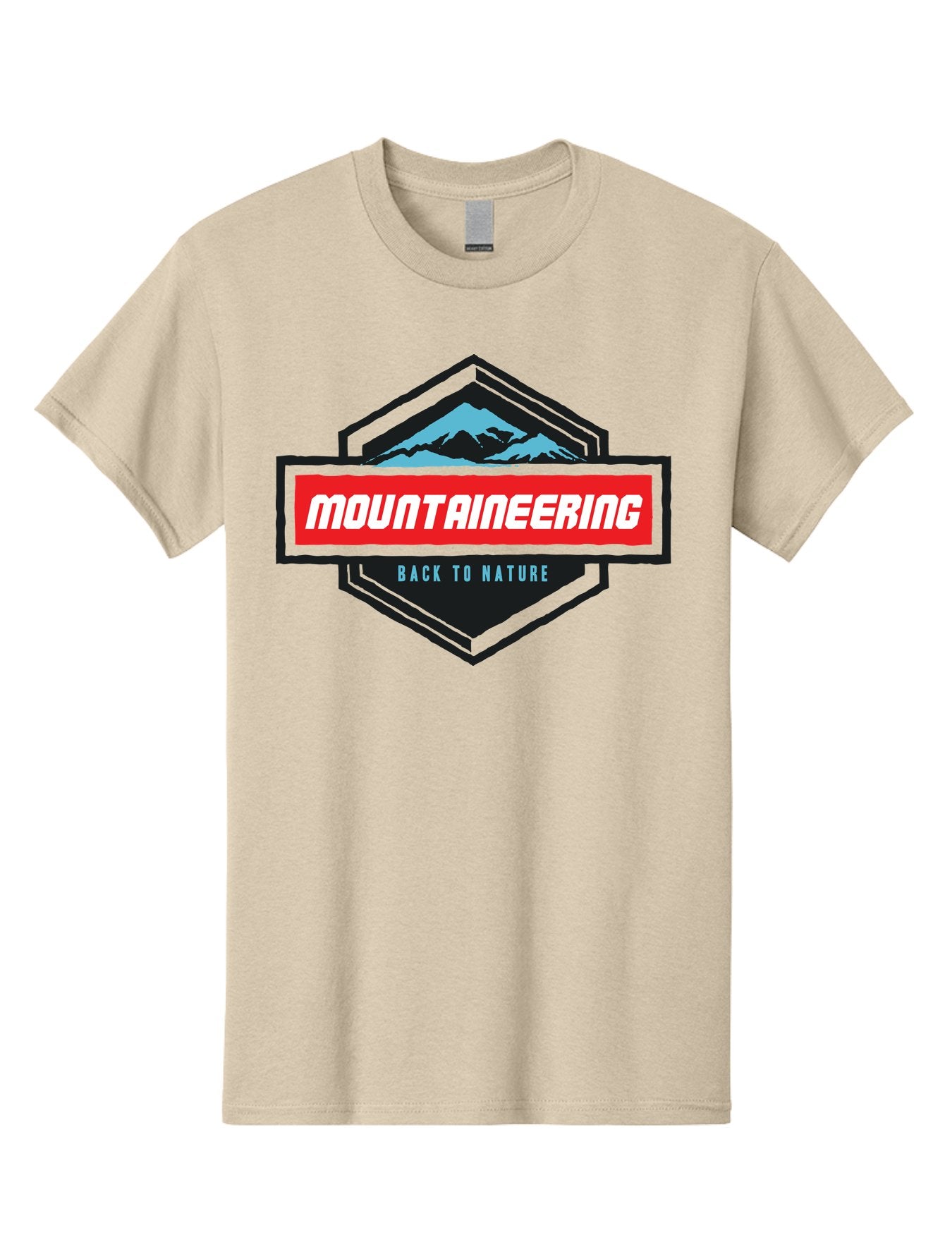 Mountaineering Men'S Graphic Tee, 100% Cotton, Comfortable Casual Summer Wear, Machine Washable, Mountain Landscape, Outdoor Adventures, Nature Escapes, Mountaineering Gear, Hiking Trails, Wilderness Exploration, Outdoor Recreation, Aae512 13