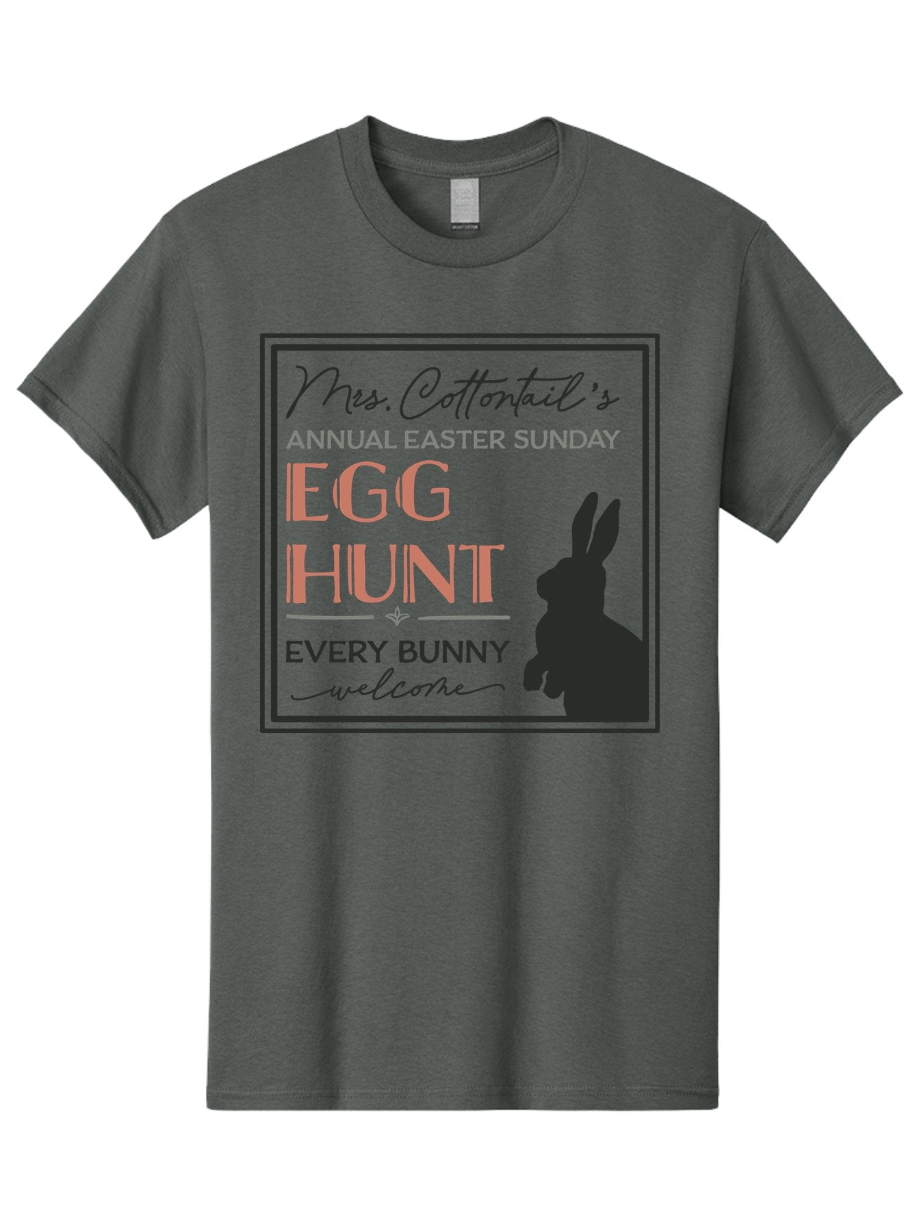 Mrs Cottontails Easter Egg Hunt Men'S Graphic Tee, 100% Cotton, Comfortable Casual Summer Wear, Machine Washable, Easter Egg Hunt, Easter Sunday, Mrs. Cottontail, Bunny Silhouette, Easter Event Invitation, Easter Celebration, Aae515 14