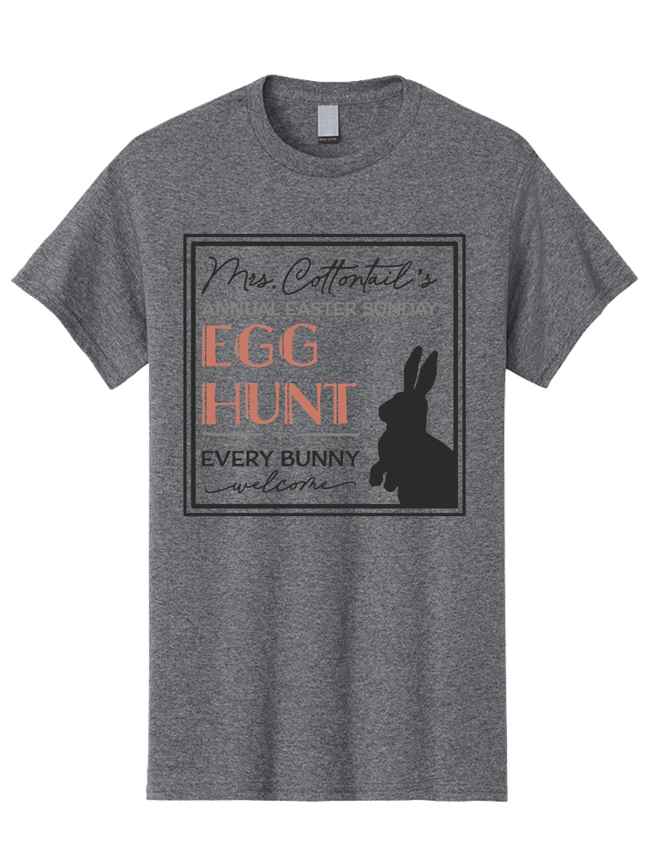 Mrs Cottontails Easter Egg Hunt Men'S Graphic Tee, 100% Cotton, Comfortable Casual Summer Wear, Machine Washable, Easter Egg Hunt, Easter Sunday, Mrs. Cottontail, Bunny Silhouette, Easter Event Invitation, Easter Celebration, Aae515 12