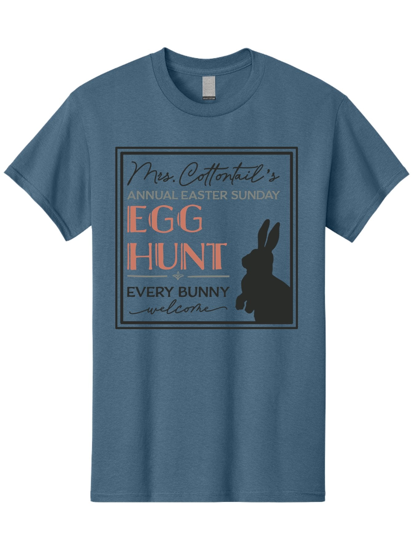 Mrs Cottontails Easter Egg Hunt Men'S Graphic Tee, 100% Cotton, Comfortable Casual Summer Wear, Machine Washable, Easter Egg Hunt, Easter Sunday, Mrs. Cottontail, Bunny Silhouette, Easter Event Invitation, Easter Celebration, Aae515 11