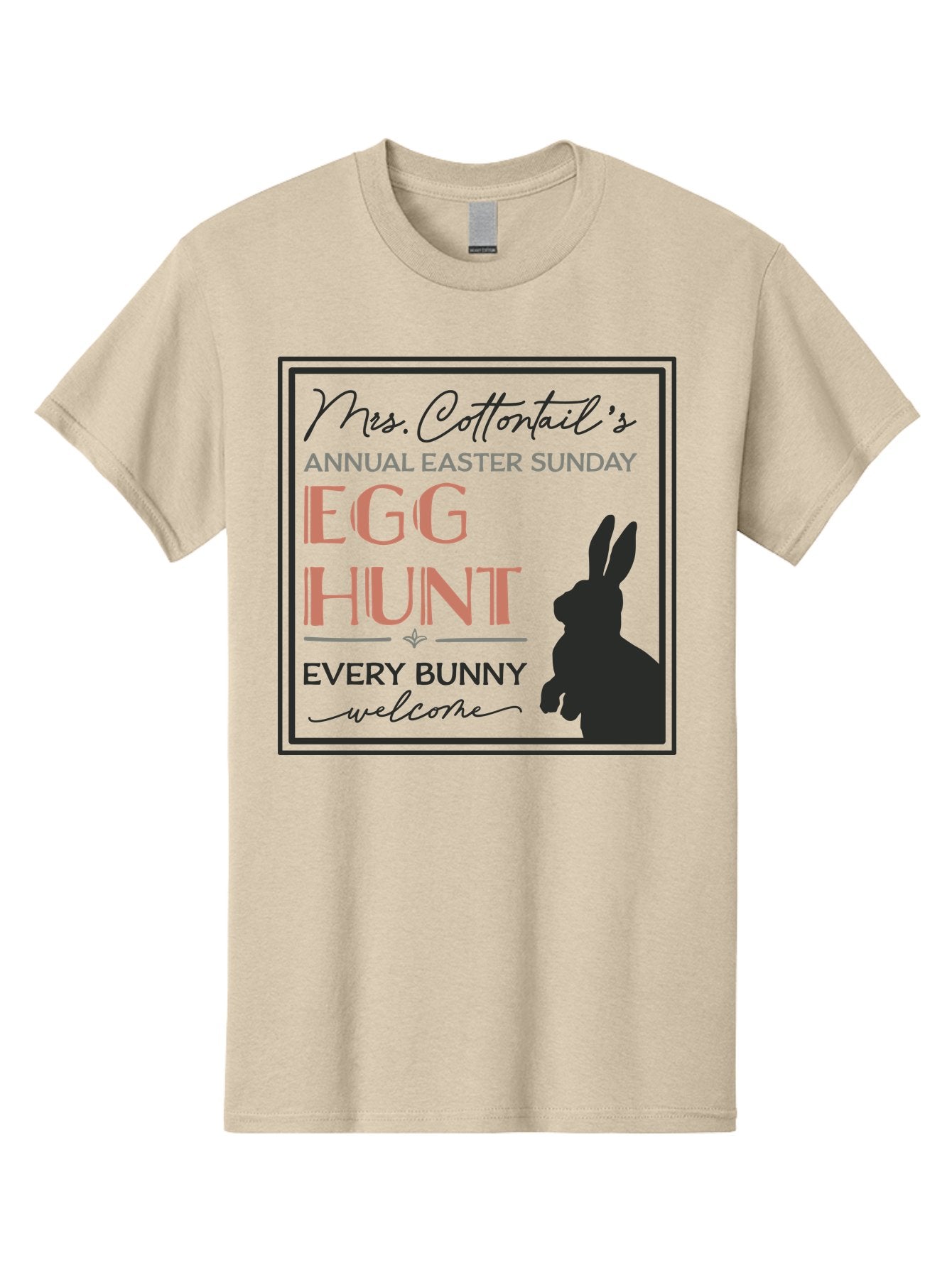 Mrs Cottontails Easter Egg Hunt Men'S Graphic Tee, 100% Cotton, Comfortable Casual Summer Wear, Machine Washable, Easter Egg Hunt, Easter Sunday, Mrs. Cottontail, Bunny Silhouette, Easter Event Invitation, Easter Celebration, Aae515 6