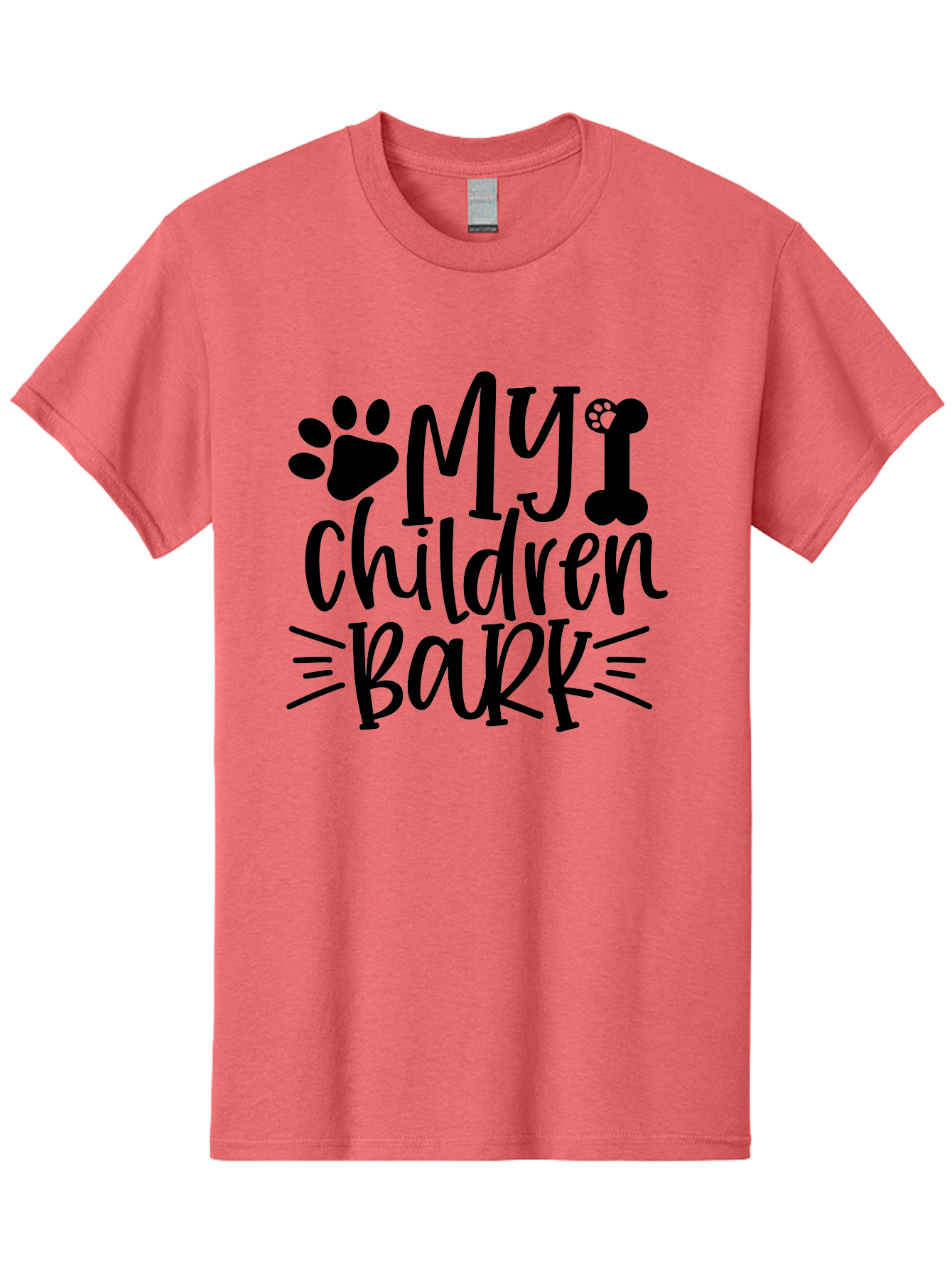 My Children Bark Men'S Graphic Tee, 100% Cotton, Comfortable Casual Summer Wear, Machine Washable, Funny Dog Quote, Dog Owner Gift, Dog Lover Quote, Pet Parenting, Humorous Dog Saying, Dog Mom Quote, Funny Pet Phrase, Dog Dad Gift Aae517 25