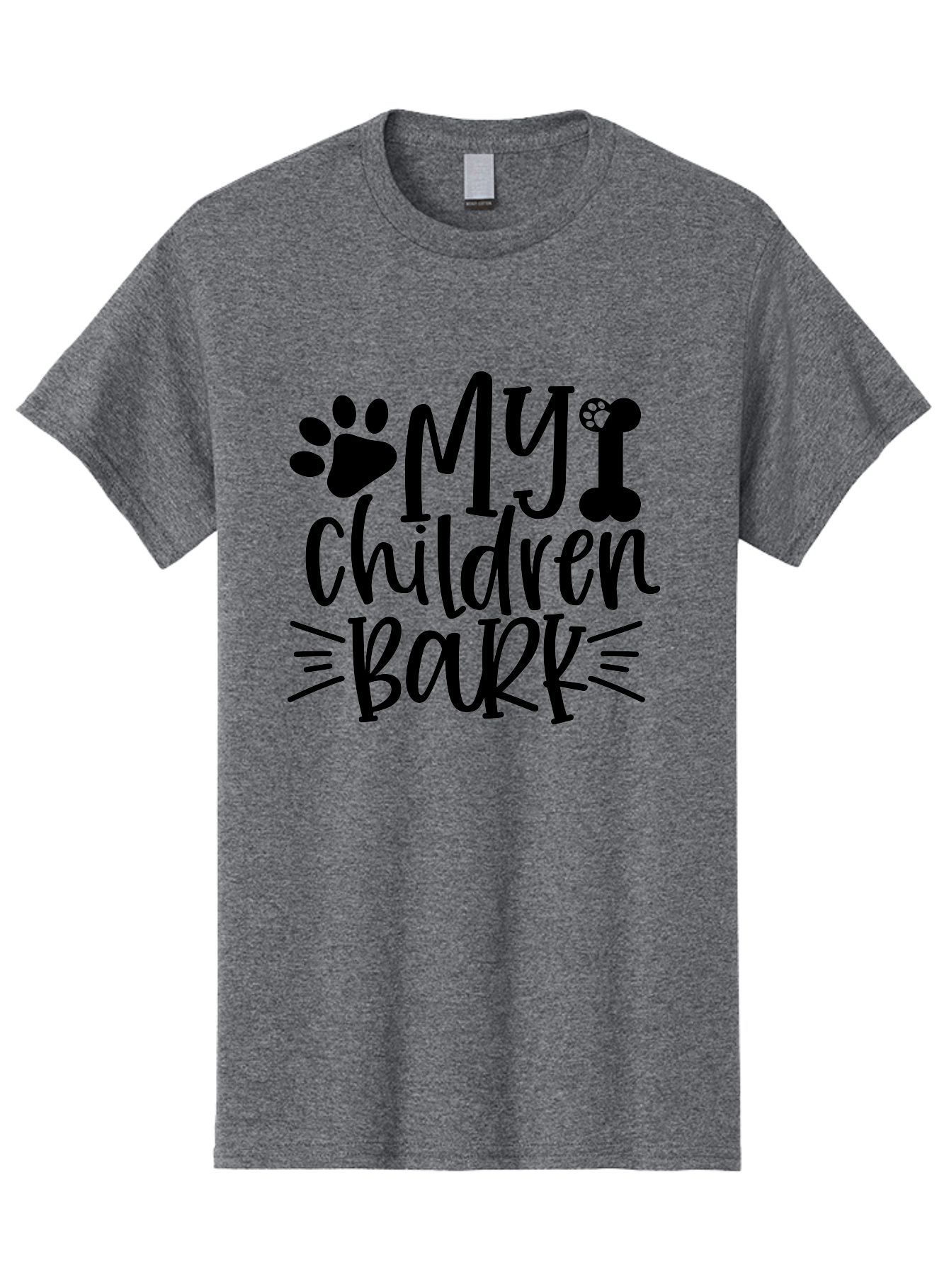 My Children Bark Men'S Graphic Tee, 100% Cotton, Comfortable Casual Summer Wear, Machine Washable, Funny Dog Quote, Dog Owner Gift, Dog Lover Quote, Pet Parenting, Humorous Dog Saying, Dog Mom Quote, Funny Pet Phrase, Dog Dad Gift Aae517 19