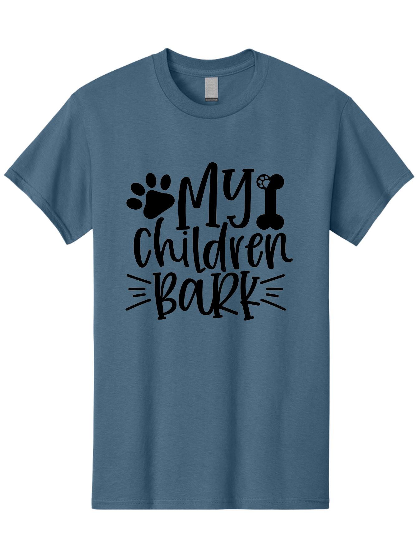 My Children Bark Men'S Graphic Tee, 100% Cotton, Comfortable Casual Summer Wear, Machine Washable, Funny Dog Quote, Dog Owner Gift, Dog Lover Quote, Pet Parenting, Humorous Dog Saying, Dog Mom Quote, Funny Pet Phrase, Dog Dad Gift Aae517 21