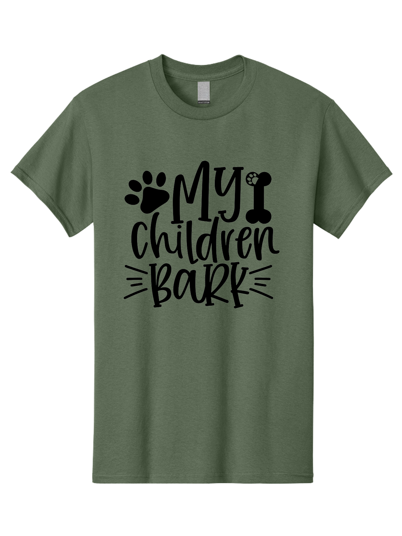 My Children Bark Men'S Graphic Tee, 100% Cotton, Comfortable Casual Summer Wear, Machine Washable, Funny Dog Quote, Dog Owner Gift, Dog Lover Quote, Pet Parenting, Humorous Dog Saying, Dog Mom Quote, Funny Pet Phrase, Dog Dad Gift Aae517 13