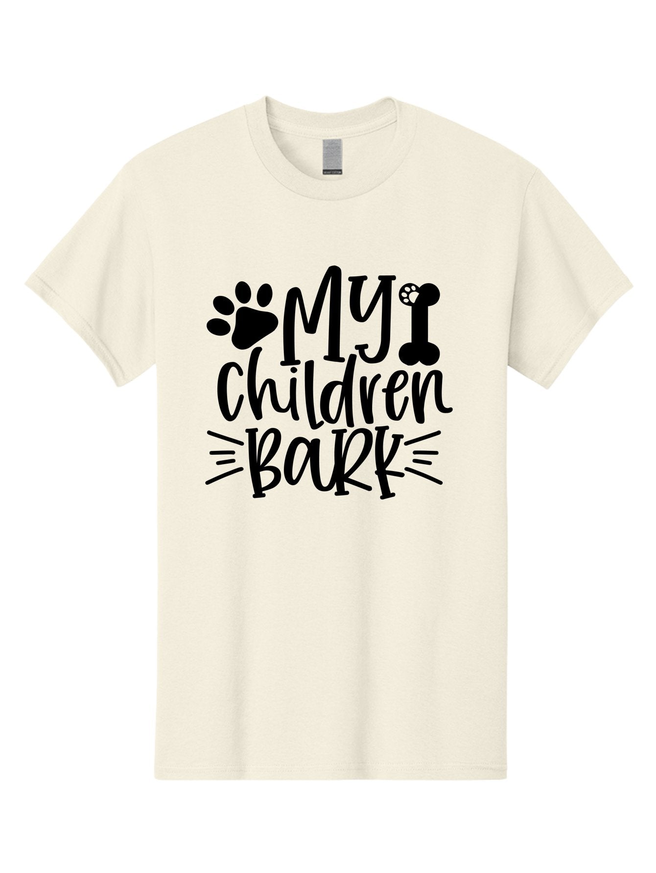 My Children Bark Men'S Graphic Tee, 100% Cotton, Comfortable Casual Summer Wear, Machine Washable, Funny Dog Quote, Dog Owner Gift, Dog Lover Quote, Pet Parenting, Humorous Dog Saying, Dog Mom Quote, Funny Pet Phrase, Dog Dad Gift Aae517 13