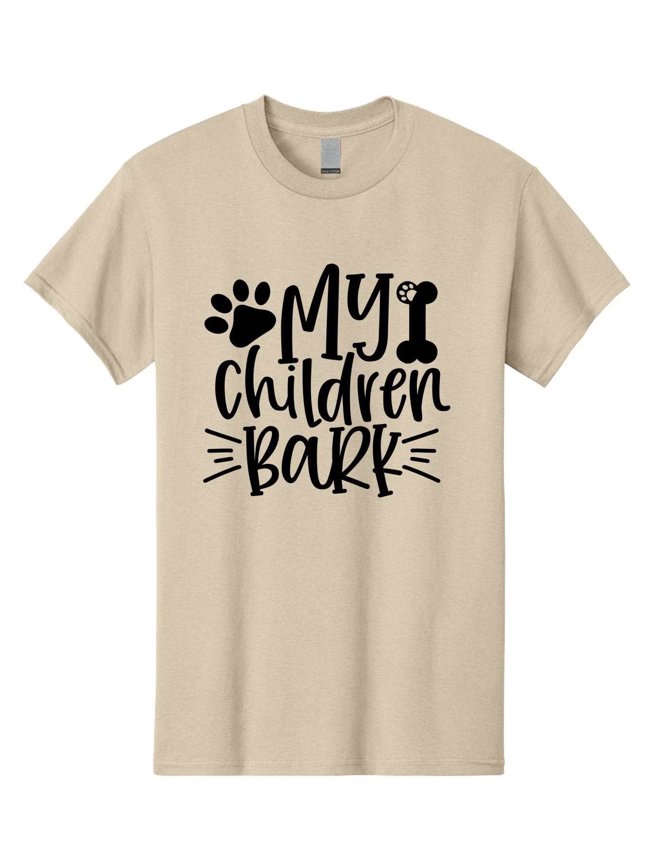 My Children Bark Men'S Graphic Tee, 100% Cotton, Comfortable Casual Summer Wear, Machine Washable, Funny Dog Quote, Dog Owner Gift, Dog Lover Quote, Pet Parenting, Humorous Dog Saying, Dog Mom Quote, Funny Pet Phrase, Dog Dad Gift Aae517 5