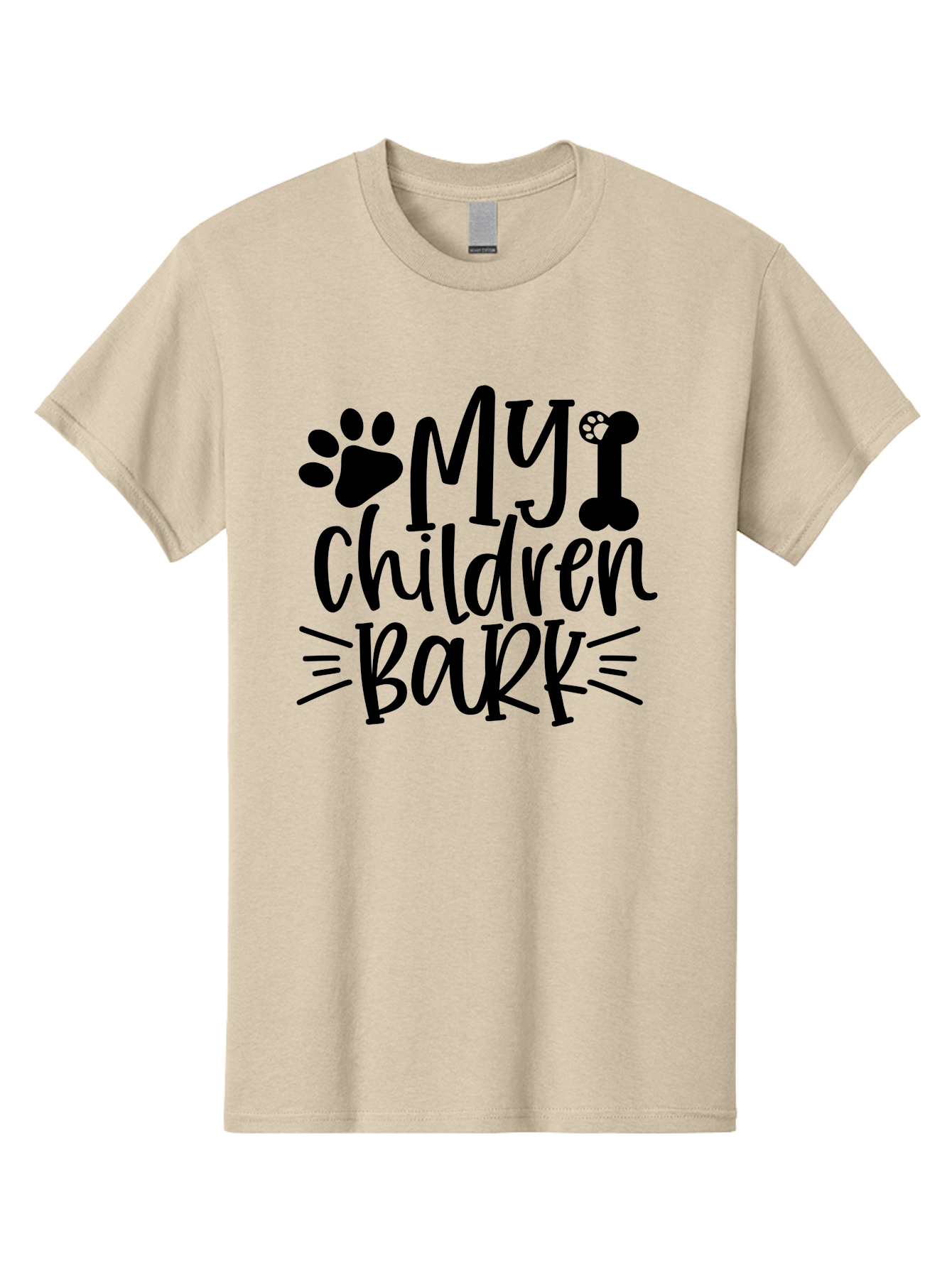 My Children Bark Men'S Graphic Tee, 100% Cotton, Comfortable Casual Summer Wear, Machine Washable, Funny Dog Quote, Dog Owner Gift, Dog Lover Quote, Pet Parenting, Humorous Dog Saying, Dog Mom Quote, Funny Pet Phrase, Dog Dad Gift Aae517 7