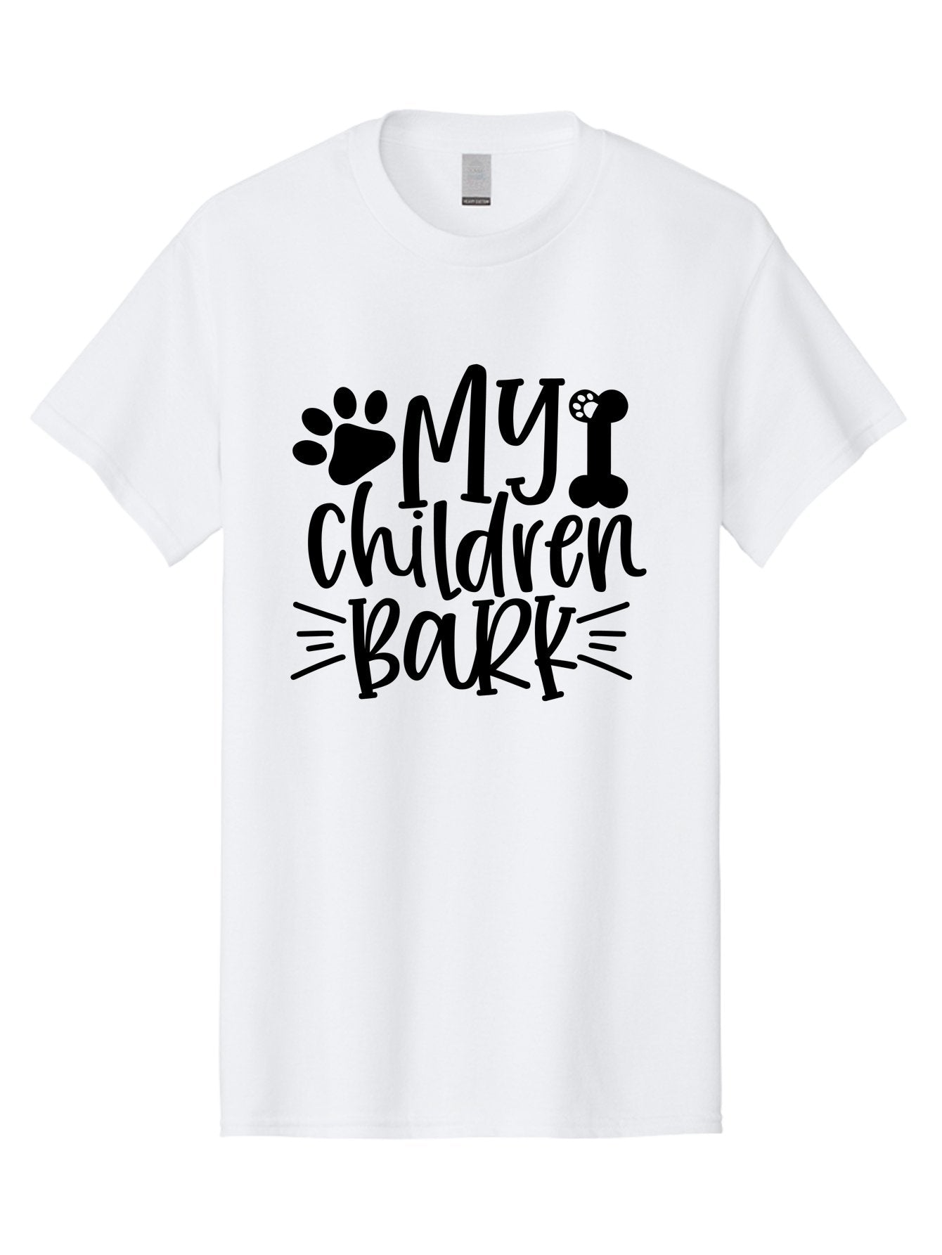 My Children Bark Men'S Graphic Tee, 100% Cotton, Comfortable Casual Summer Wear, Machine Washable, Funny Dog Quote, Dog Owner Gift, Dog Lover Quote, Pet Parenting, Humorous Dog Saying, Dog Mom Quote, Funny Pet Phrase, Dog Dad Gift Aae517 3