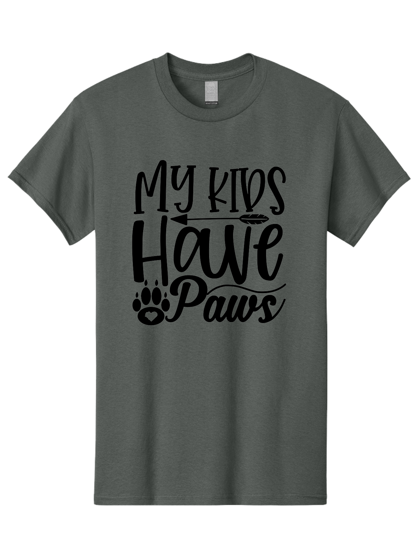 My Kids Have Paws Men'S Graphic Tee, 100% Cotton, Comfortable Casual Summer Wear, Machine Washable, Funny Dog Quote, Pet Owners, Animal Lovers, Kids With Pets, Cute Dog Sayings, Paw Print Design, Dog Mom Gifts Aae521 13