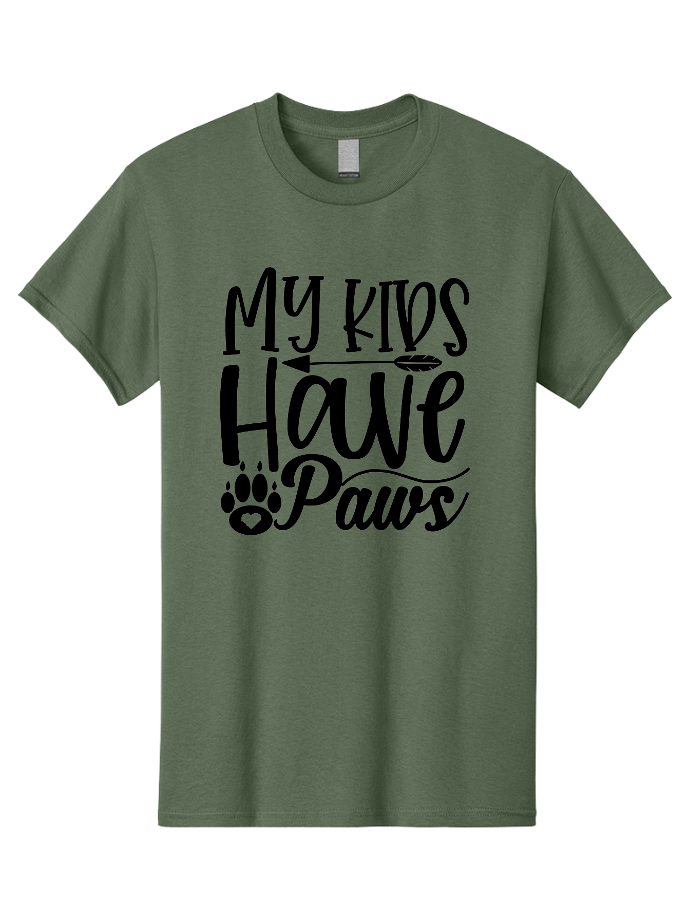 My Kids Have Paws Men'S Graphic Tee, 100% Cotton, Comfortable Casual Summer Wear, Machine Washable, Funny Dog Quote, Pet Owners, Animal Lovers, Kids With Pets, Cute Dog Sayings, Paw Print Design, Dog Mom Gifts Aae521 21