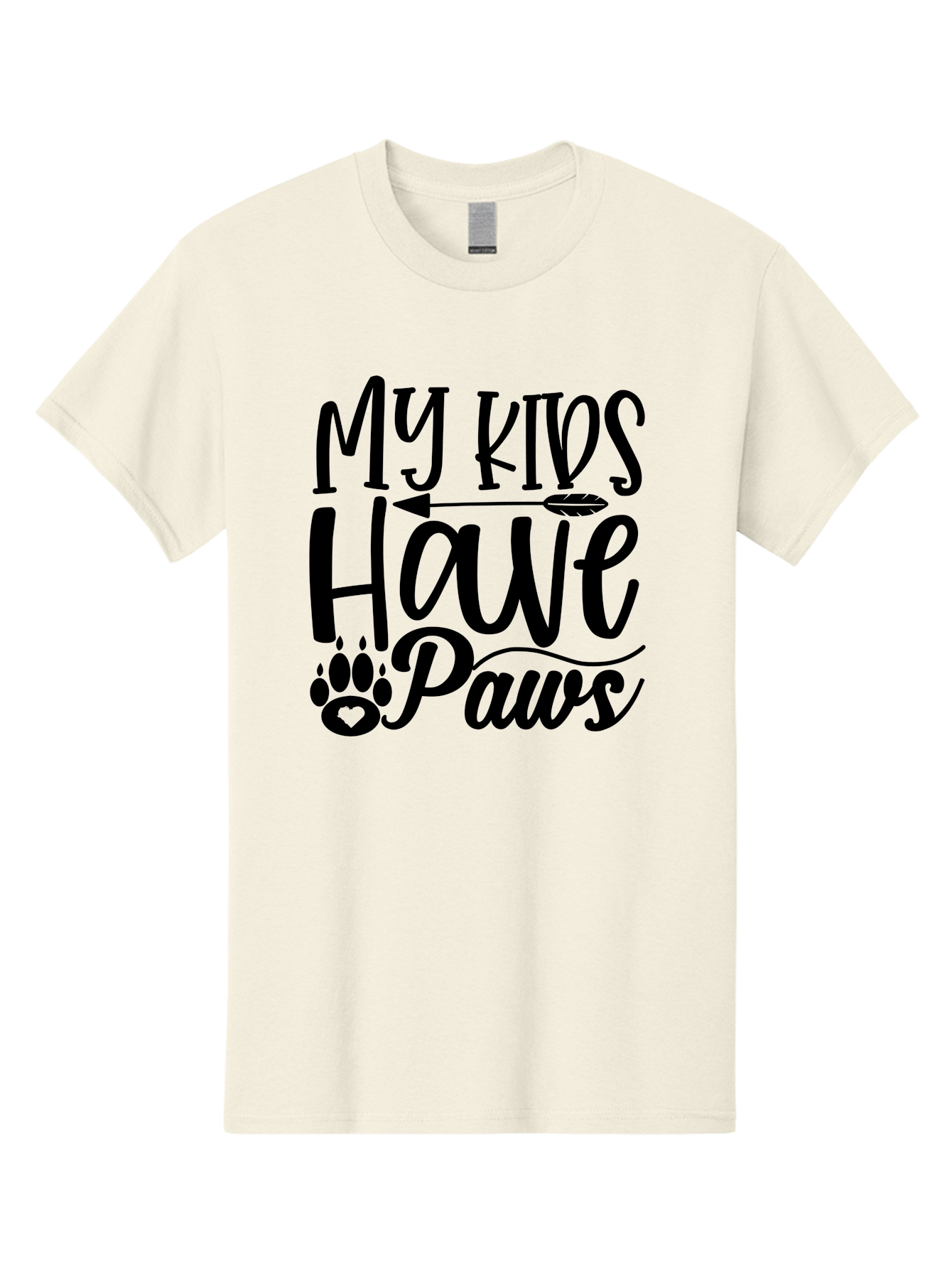 My Kids Have Paws Men'S Graphic Tee, 100% Cotton, Comfortable Casual Summer Wear, Machine Washable, Funny Dog Quote, Pet Owners, Animal Lovers, Kids With Pets, Cute Dog Sayings, Paw Print Design, Dog Mom Gifts Aae521 19