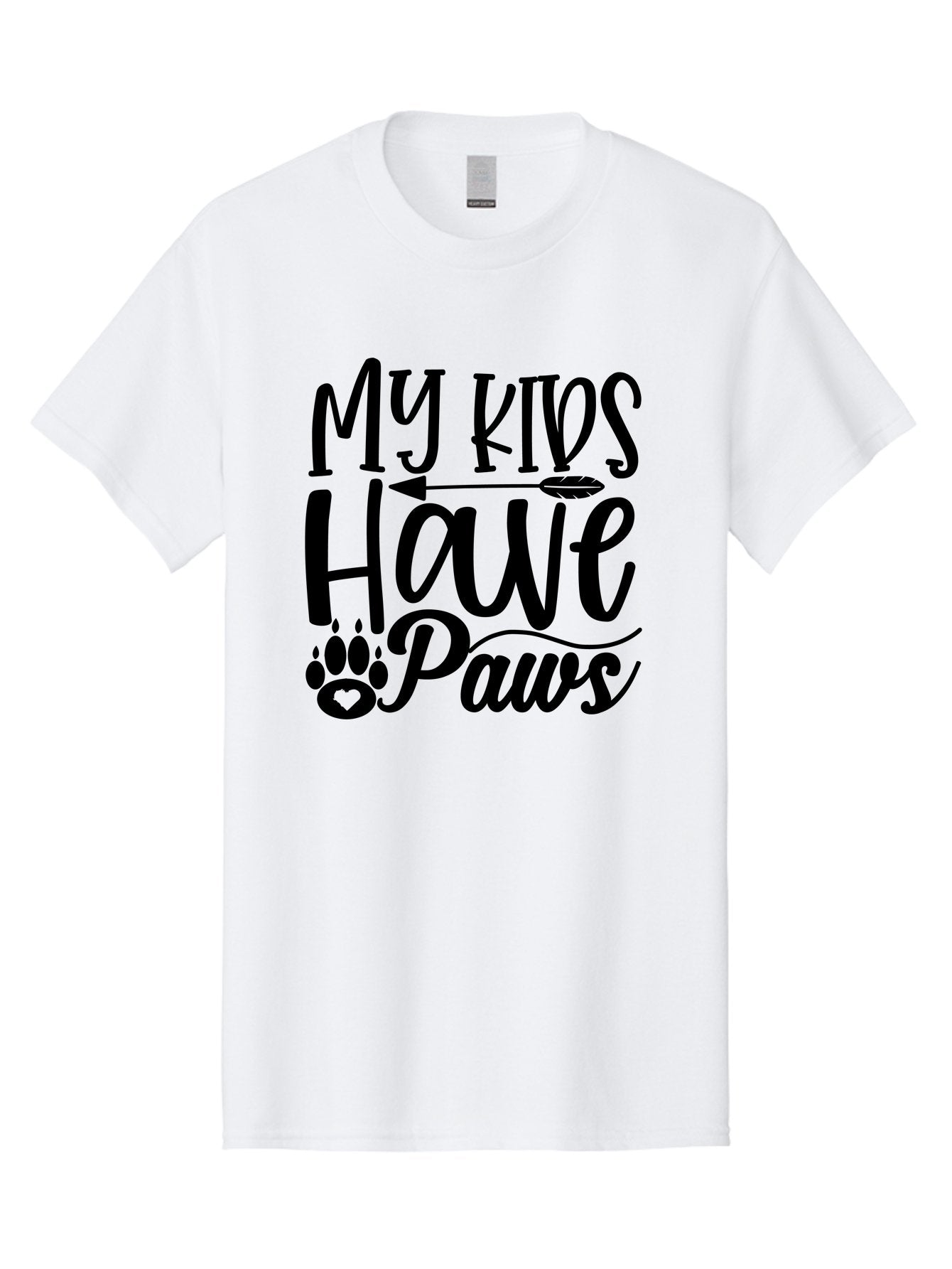 My Kids Have Paws Men'S Graphic Tee, 100% Cotton, Comfortable Casual Summer Wear, Machine Washable, Funny Dog Quote, Pet Owners, Animal Lovers, Kids With Pets, Cute Dog Sayings, Paw Print Design, Dog Mom Gifts Aae521 10