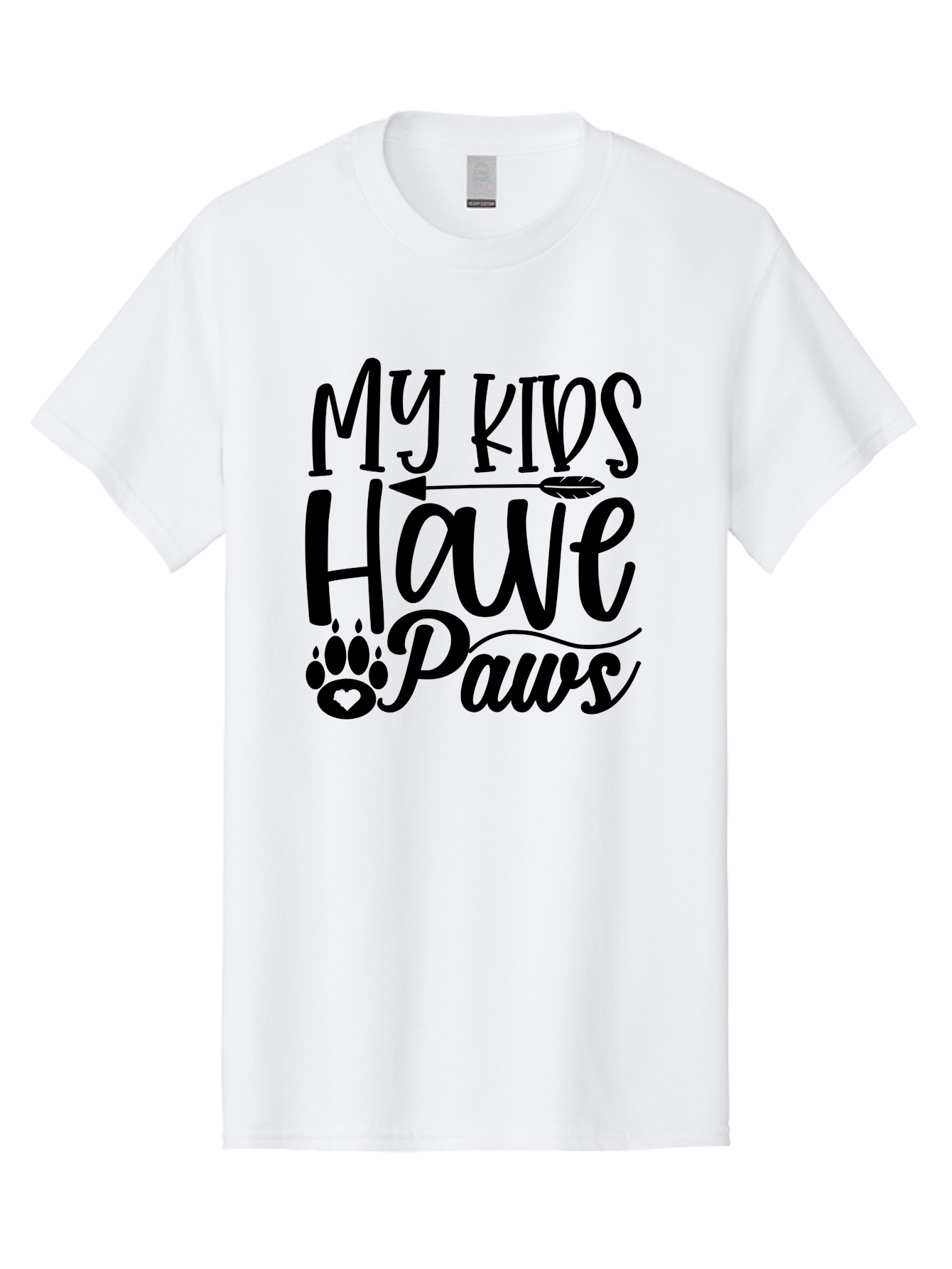 My Kids Have Paws Men'S Graphic Tee, 100% Cotton, Comfortable Casual Summer Wear, Machine Washable, Funny Dog Quote, Pet Owners, Animal Lovers, Kids With Pets, Cute Dog Sayings, Paw Print Design, Dog Mom Gifts Aae521 9