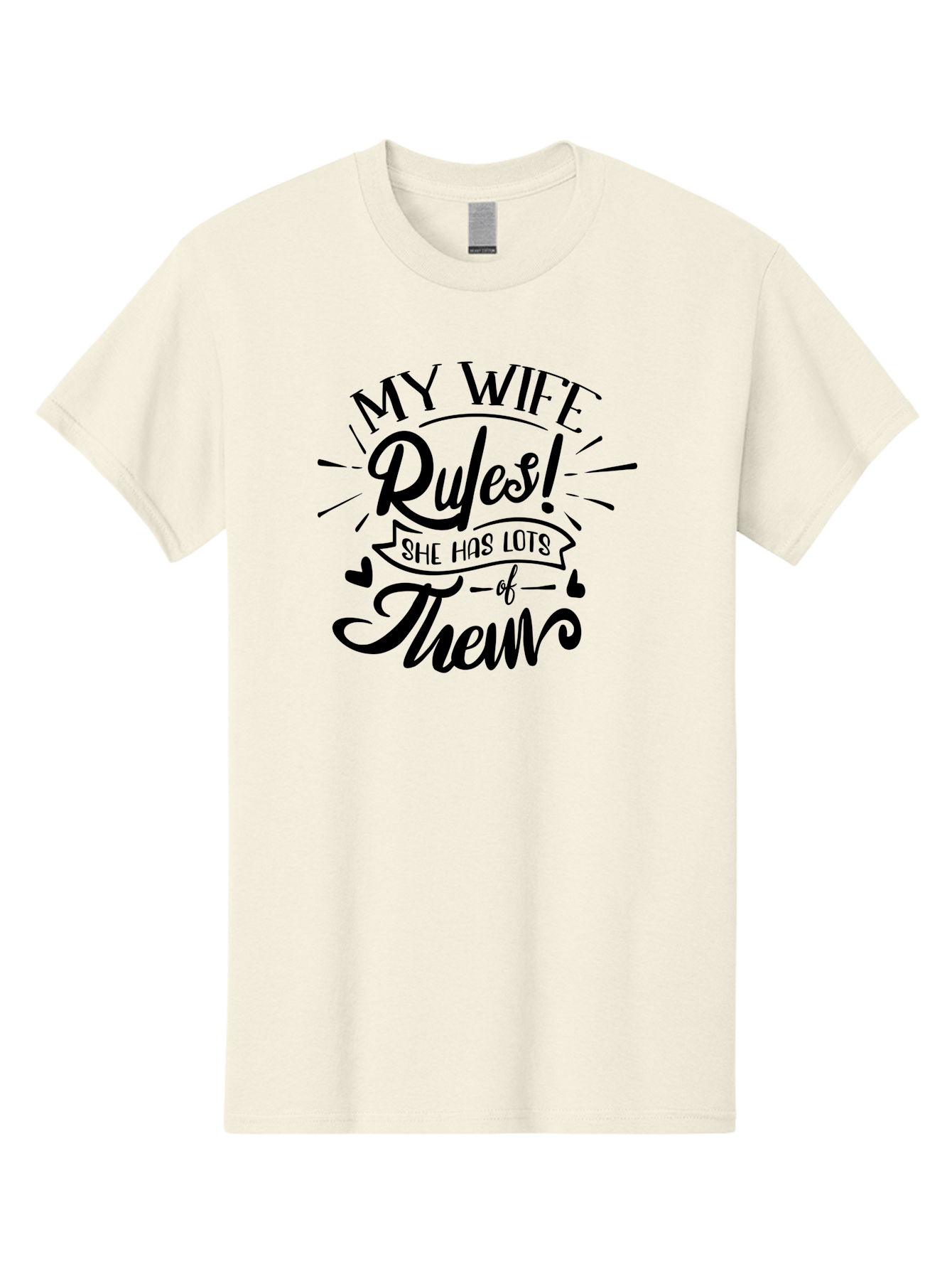 My Wife Rules-B Men'S Graphic Tee, 100% Cotton, Comfortable Casual Summer Wear, Machine Washable, Funny Quote, Humorous Saying, Marriage Humor, Wife Rules, Playful Typography, Relationship Goals, Witty Phrase, Cute Design Aae523 13
