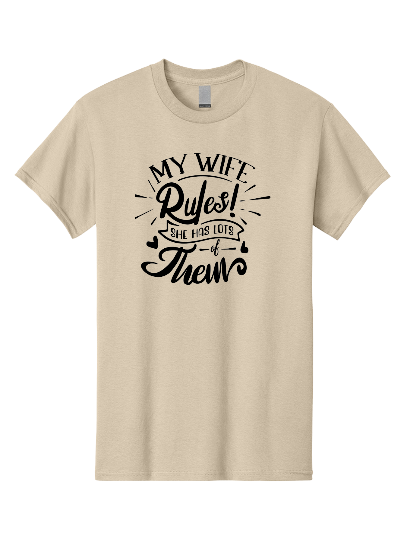 My Wife Rules-B Men'S Graphic Tee, 100% Cotton, Comfortable Casual Summer Wear, Machine Washable, Funny Quote, Humorous Saying, Marriage Humor, Wife Rules, Playful Typography, Relationship Goals, Witty Phrase, Cute Design Aae523 11