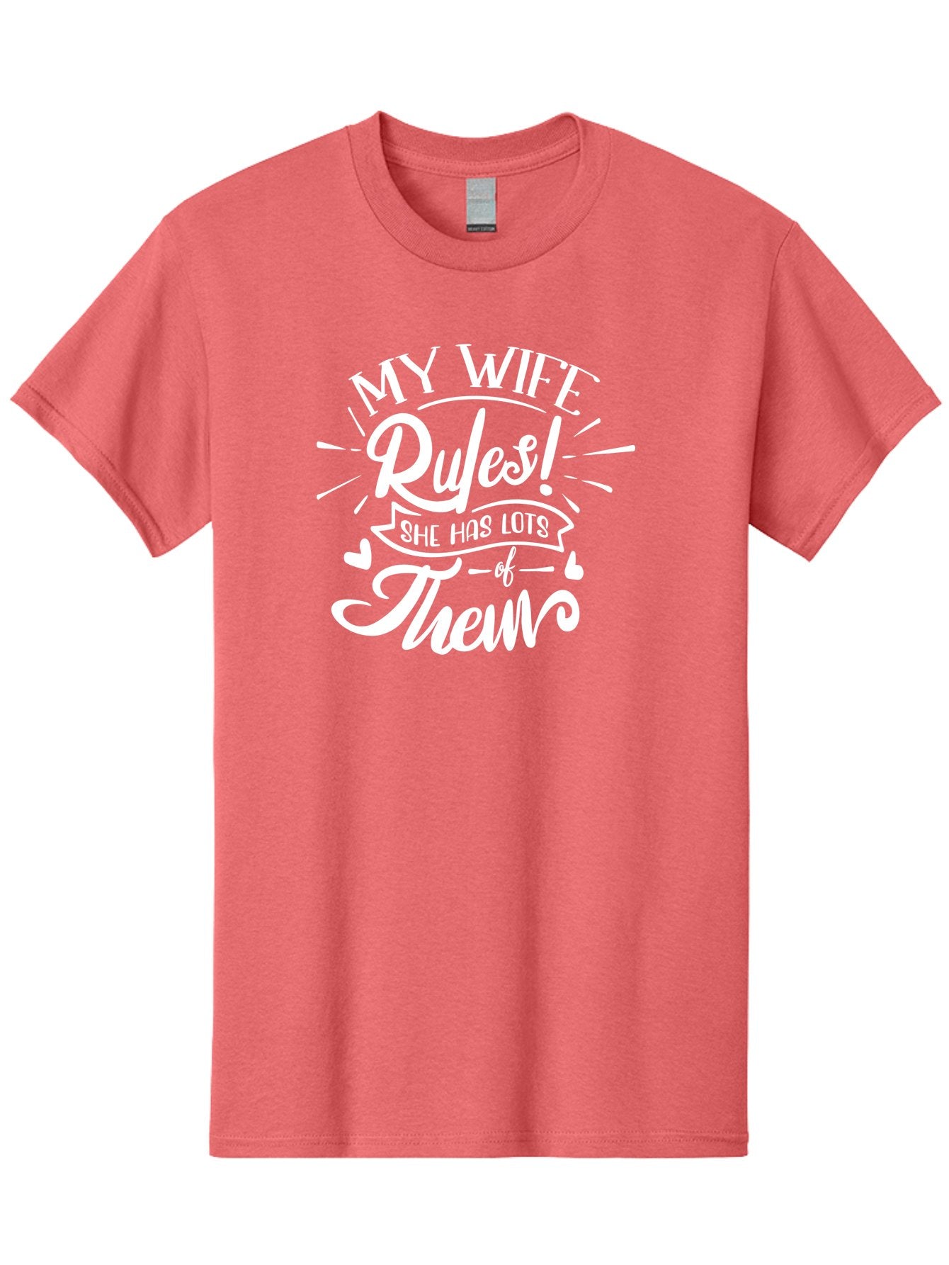 My Wife Rules-W Men'S Graphic Tee, 100% Cotton, Comfortable Casual Summer Wear, Machine Washable, Funny Quote, Wife Rules, Humorous Saying, Marriage Joke, Funny T-Shirt, Witty Phrase, Relationship Humor, Playful Design Aae524 5
