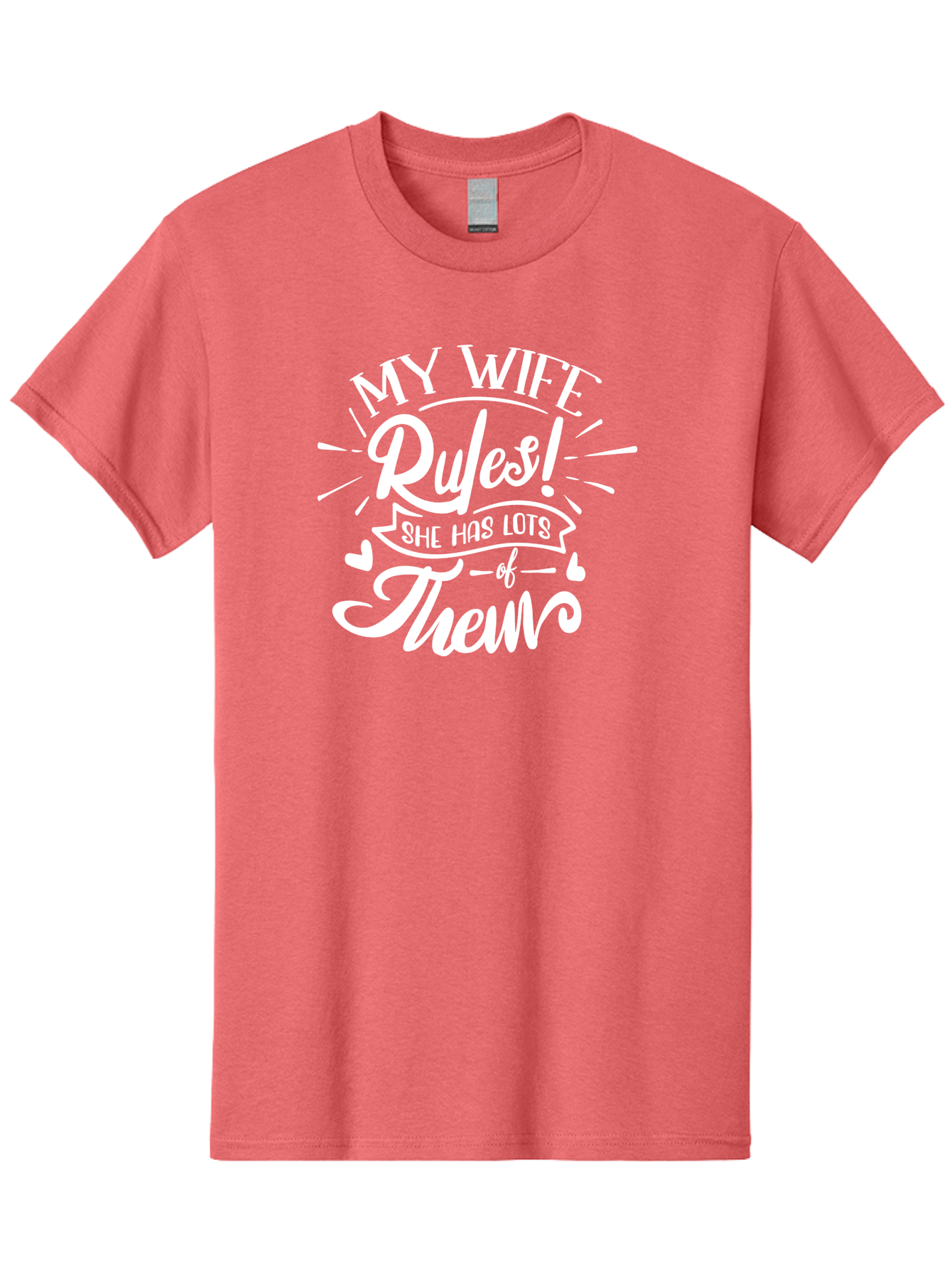 My Wife Rules-W Men'S Graphic Tee, 100% Cotton, Comfortable Casual Summer Wear, Machine Washable, Funny Quote, Wife Rules, Humorous Saying, Marriage Joke, Funny T-Shirt, Witty Phrase, Relationship Humor, Playful Design Aae524 7