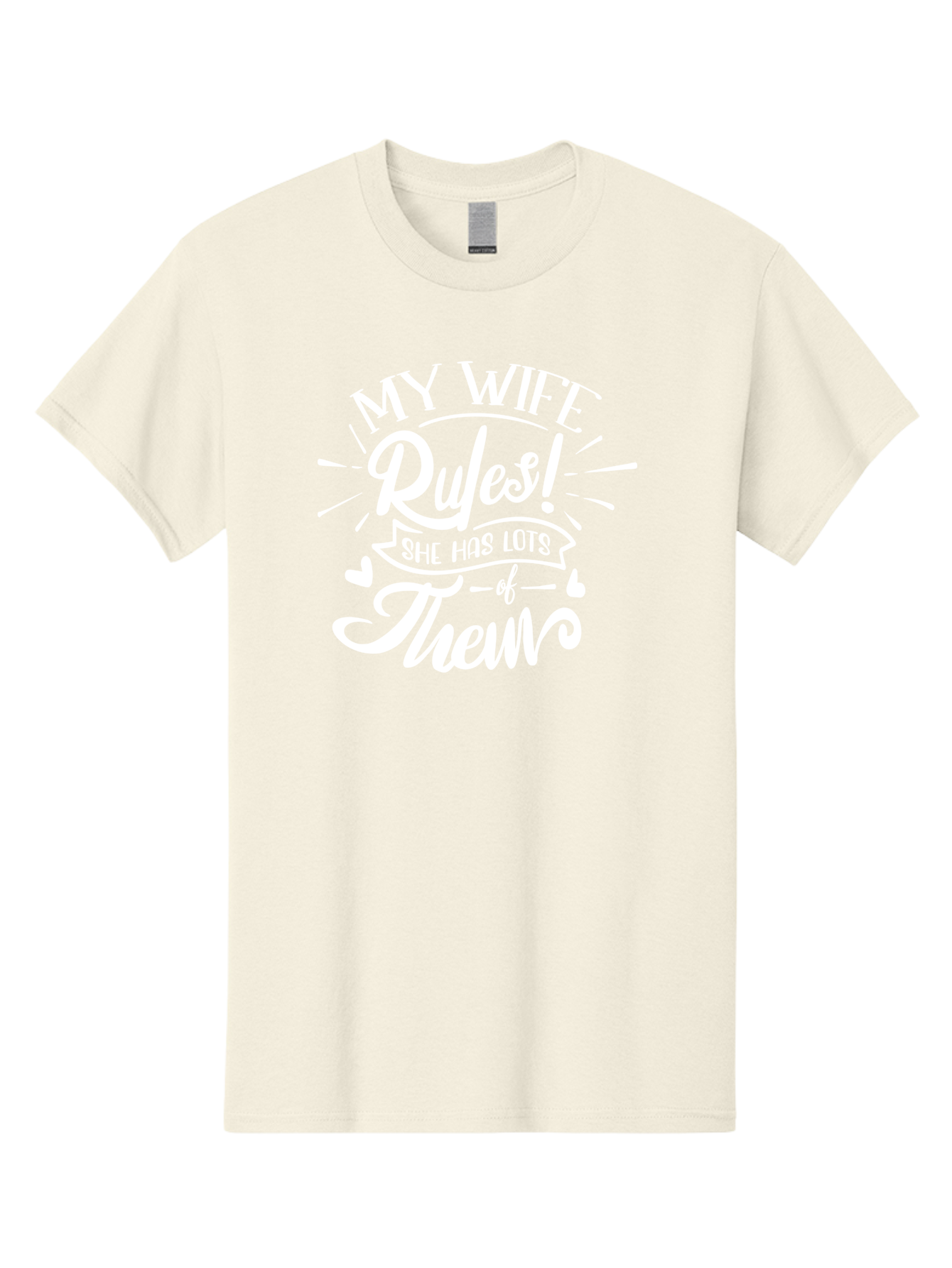 My Wife Rules-W Men'S Graphic Tee, 100% Cotton, Comfortable Casual Summer Wear, Machine Washable, Funny Quote, Wife Rules, Humorous Saying, Marriage Joke, Funny T-Shirt, Witty Phrase, Relationship Humor, Playful Design Aae524 19