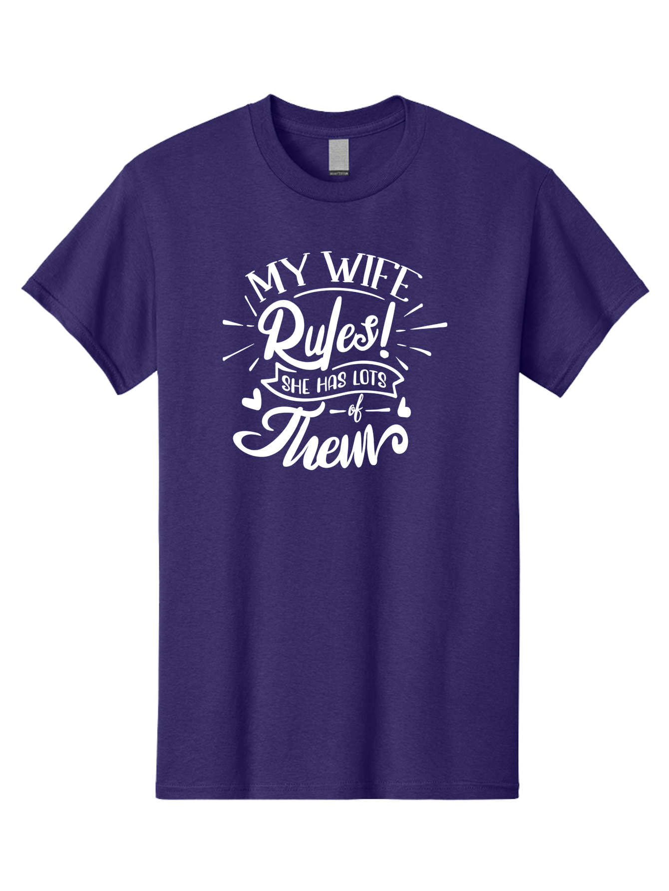 My Wife Rules-W Men'S Graphic Tee, 100% Cotton, Comfortable Casual Summer Wear, Machine Washable, Funny Quote, Wife Rules, Humorous Saying, Marriage Joke, Funny T-Shirt, Witty Phrase, Relationship Humor, Playful Design Aae524 13
