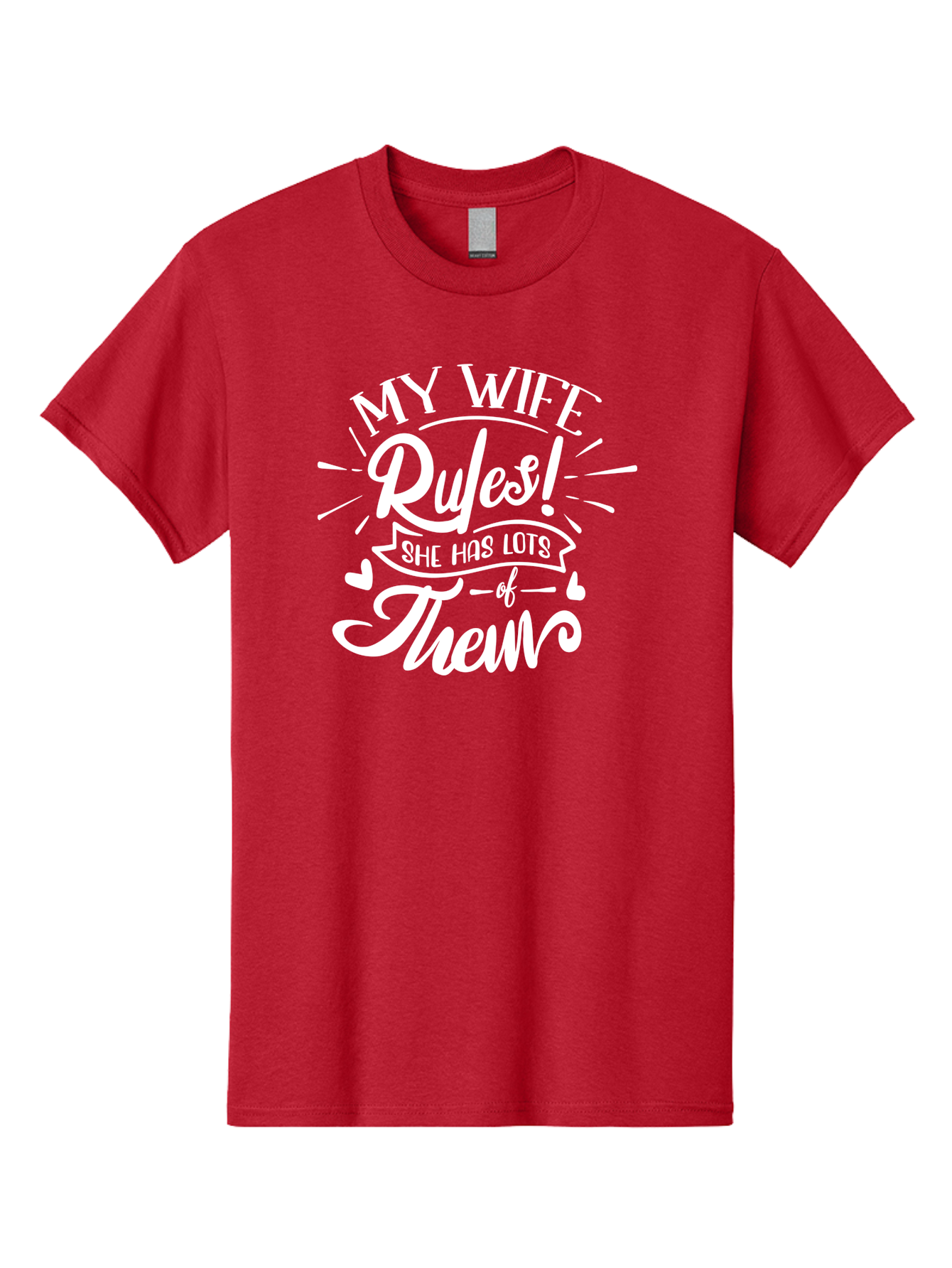 My Wife Rules-W Men'S Graphic Tee, 100% Cotton, Comfortable Casual Summer Wear, Machine Washable, Funny Quote, Wife Rules, Humorous Saying, Marriage Joke, Funny T-Shirt, Witty Phrase, Relationship Humor, Playful Design Aae524 15
