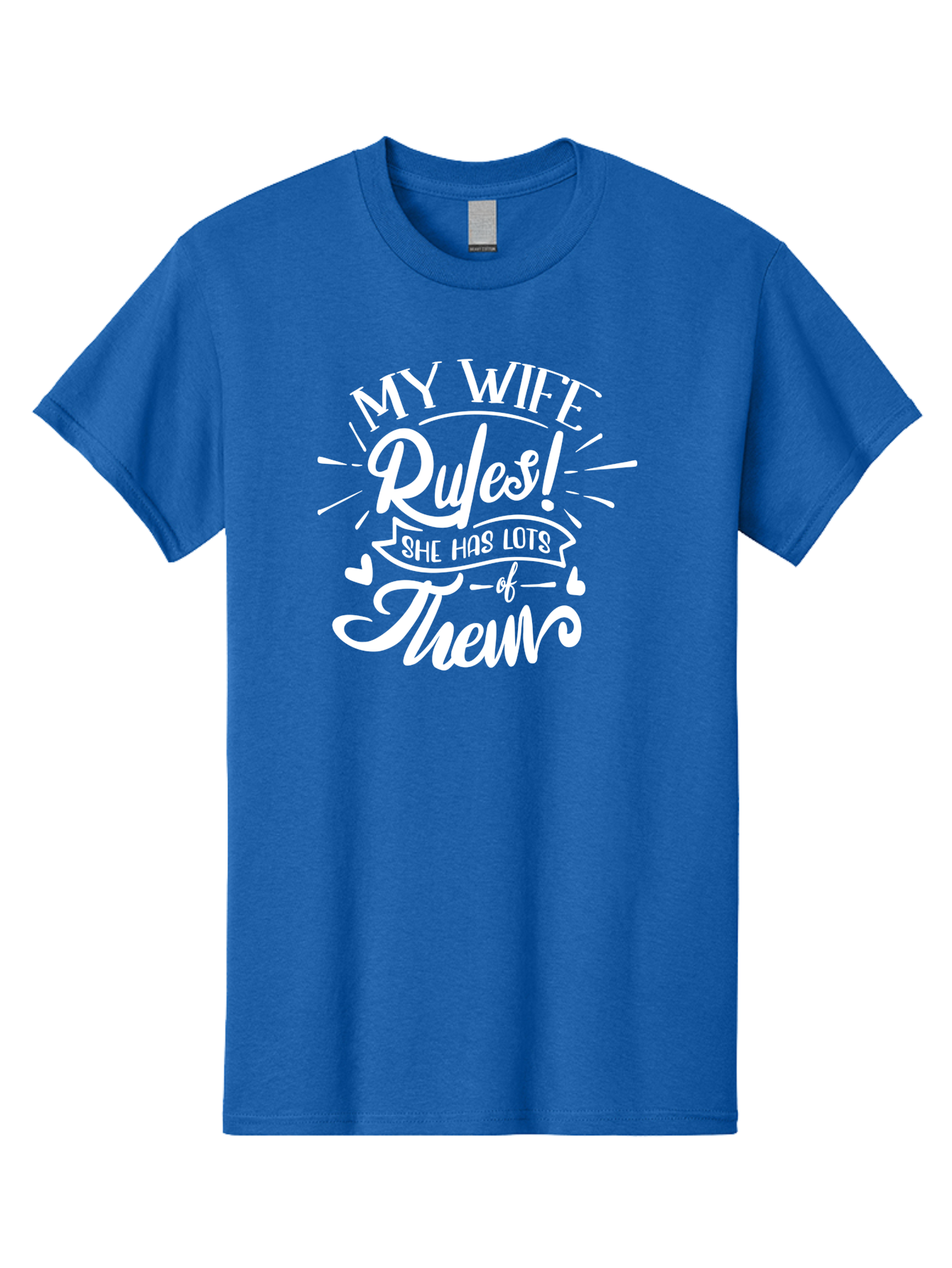 My Wife Rules-W Men'S Graphic Tee, 100% Cotton, Comfortable Casual Summer Wear, Machine Washable, Funny Quote, Wife Rules, Humorous Saying, Marriage Joke, Funny T-Shirt, Witty Phrase, Relationship Humor, Playful Design Aae524 9
