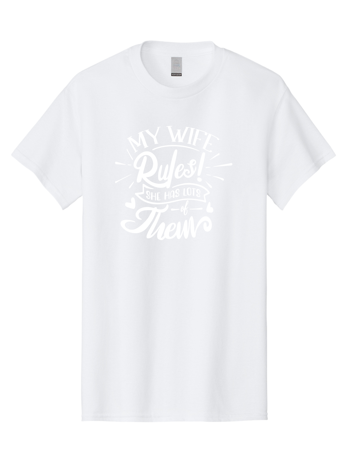 My Wife Rules-W Men'S Graphic Tee, 100% Cotton, Comfortable Casual Summer Wear, Machine Washable, Funny Quote, Wife Rules, Humorous Saying, Marriage Joke, Funny T-Shirt, Witty Phrase, Relationship Humor, Playful Design Aae524 29