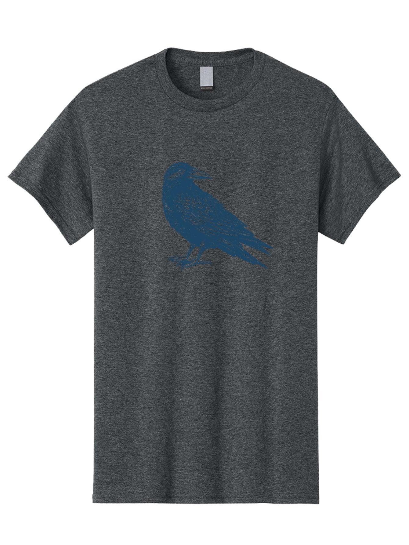 Mystic Raven Men'S Graphic Tee, 100% Cotton, Comfortable Casual Summer Wear, Machine Washable, Dark Crow, Raven Silhouette, Bird Illustration, Mysterious Animal, Wildlife Art, Gothic Symbol, Sharp Beak, Feathered Creature, Symbolic Bird Aae527 6