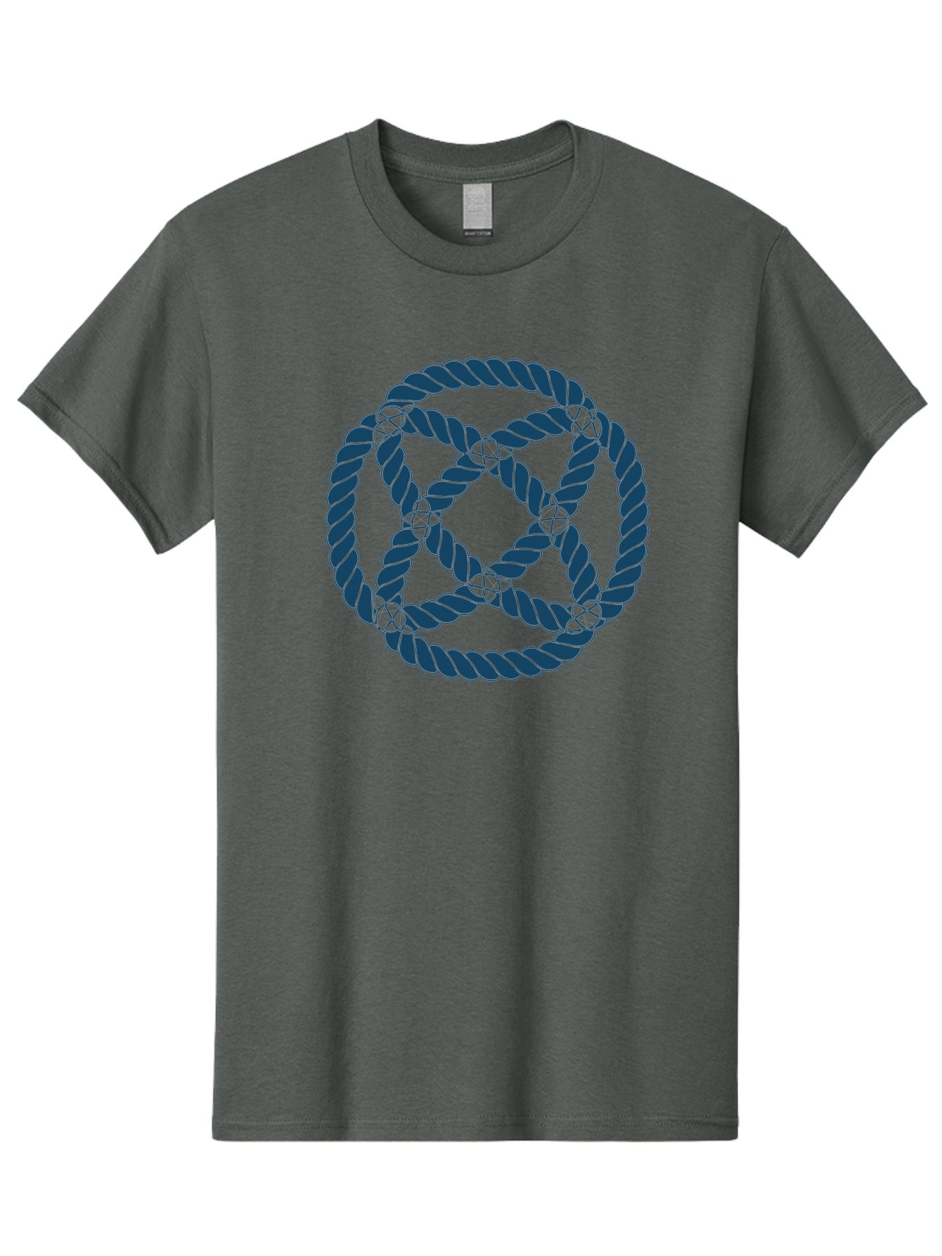 Mystic Rope Grid Men'S Graphic Tee, 100% Cotton, Comfortable Casual Summer Wear, Machine Washable, Celtic Knot, Interlocking Pattern, Rope Design, Twisted Elements, Abstract Shape, Geometric Form, Symbolic Icon, Traditional Motif, Aae528 17