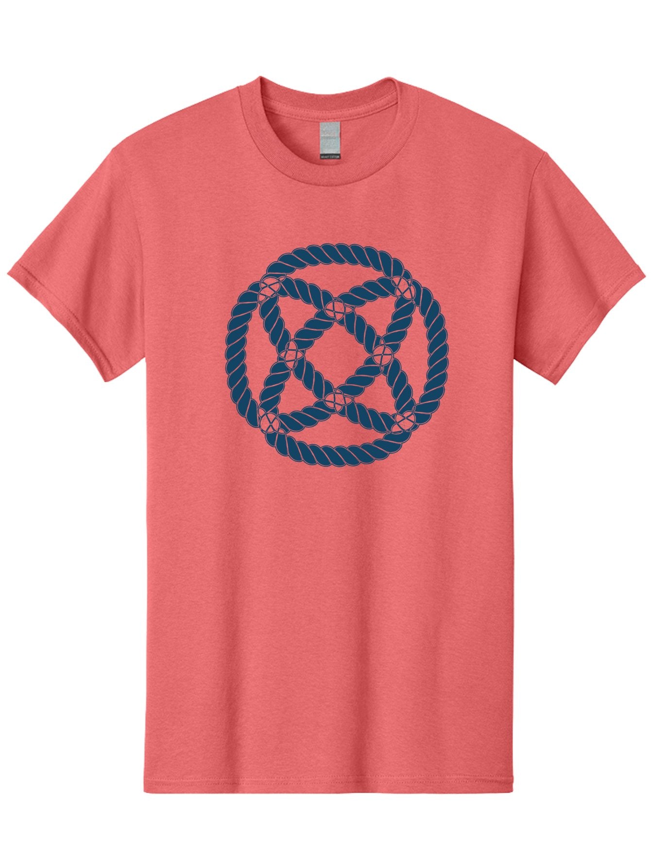 Mystic Rope Grid Men'S Graphic Tee, 100% Cotton, Comfortable Casual Summer Wear, Machine Washable, Celtic Knot, Interlocking Pattern, Rope Design, Twisted Elements, Abstract Shape, Geometric Form, Symbolic Icon, Traditional Motif, Aae528 10