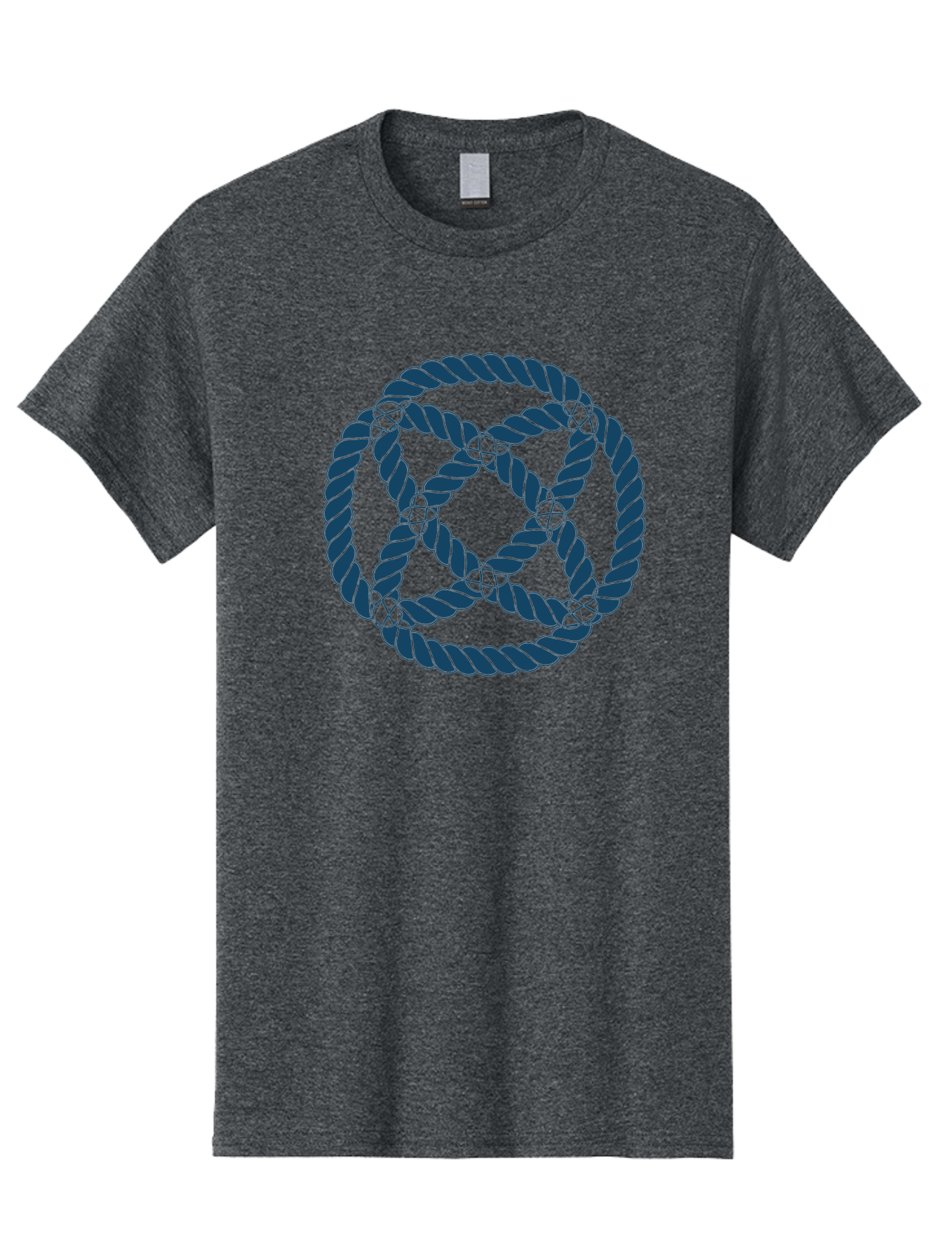 Mystic Rope Grid Men'S Graphic Tee, 100% Cotton, Comfortable Casual Summer Wear, Machine Washable, Celtic Knot, Interlocking Pattern, Rope Design, Twisted Elements, Abstract Shape, Geometric Form, Symbolic Icon, Traditional Motif, Aae528 23