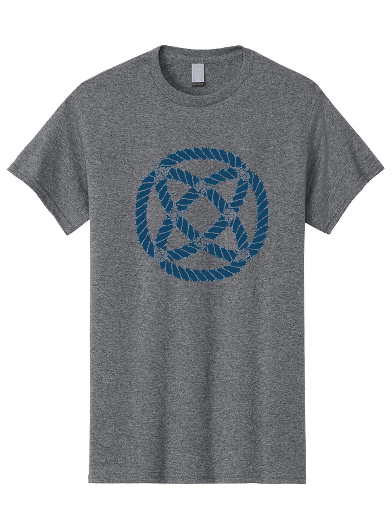 Mystic Rope Grid Men'S Graphic Tee, 100% Cotton, Comfortable Casual Summer Wear, Machine Washable, Celtic Knot, Interlocking Pattern, Rope Design, Twisted Elements, Abstract Shape, Geometric Form, Symbolic Icon, Traditional Motif, Aae528 19
