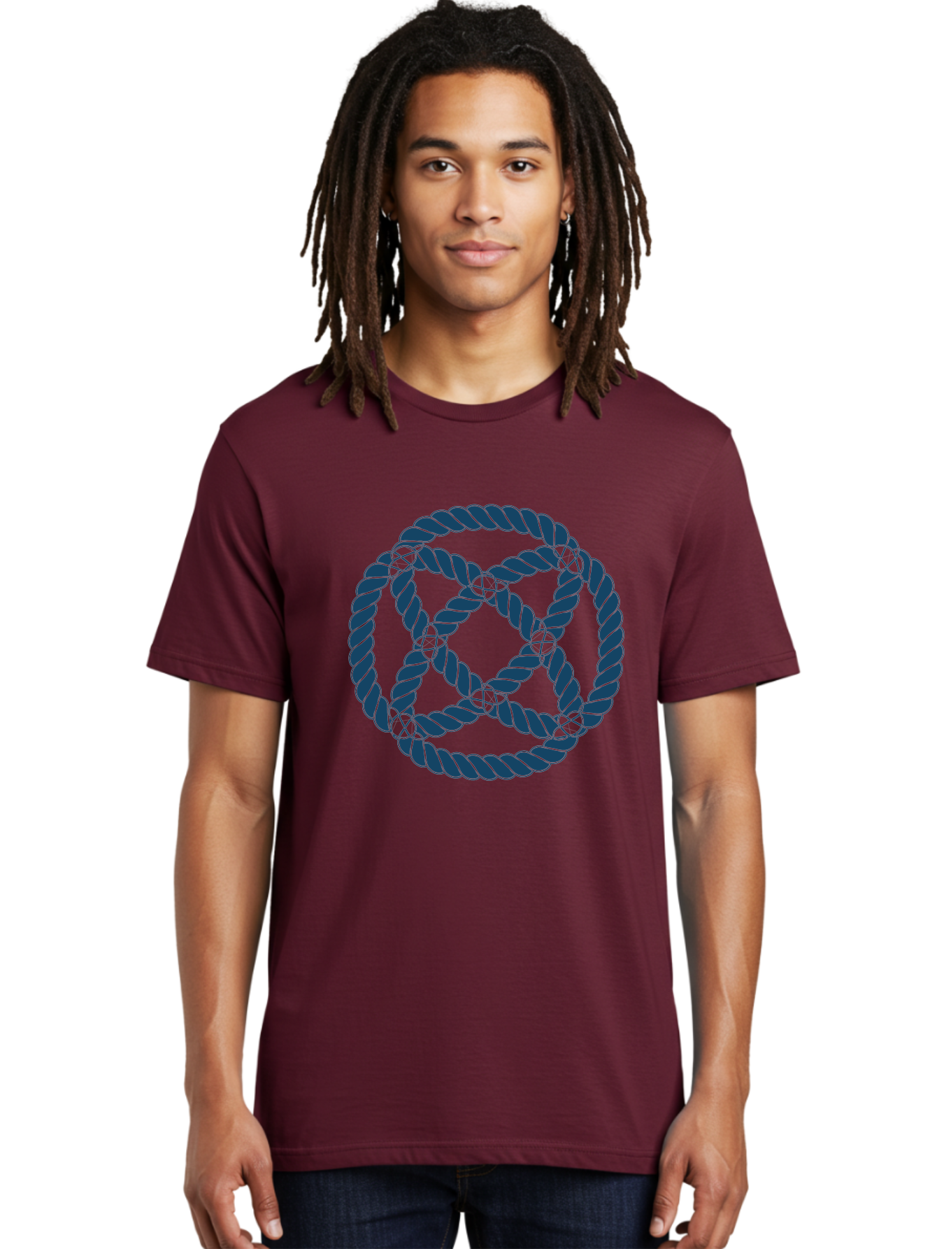 Mystic Rope Grid Men'S Graphic Tee, 100% Cotton, Comfortable Casual Summer Wear, Machine Washable, Celtic Knot, Interlocking Pattern, Rope Design, Twisted Elements, Abstract Shape, Geometric Form, Symbolic Icon, Traditional Motif, Aae528 14