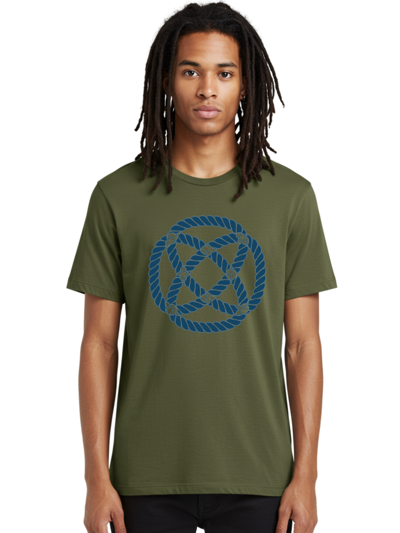 Mystic Rope Grid Men'S Graphic Tee, 100% Cotton, Comfortable Casual Summer Wear, Machine Washable, Celtic Knot, Interlocking Pattern, Rope Design, Twisted Elements, Abstract Shape, Geometric Form, Symbolic Icon, Traditional Motif, Aae528 22